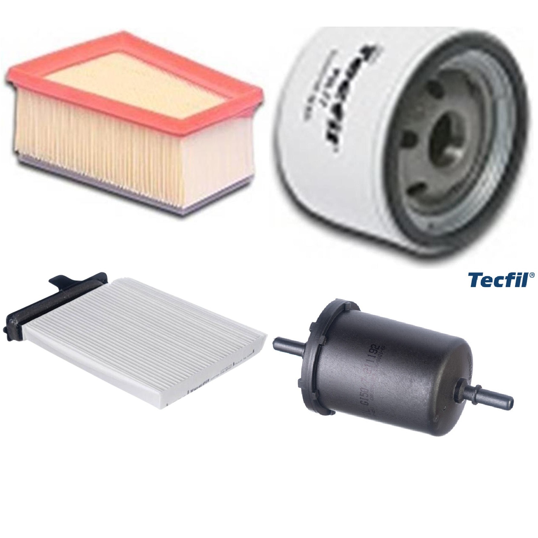 Kit Filtros de Ar do Motor, Óleo, Cabine e Combustível - Tecfil - ACP728 / ART5051 / GI50/7 / PSL77