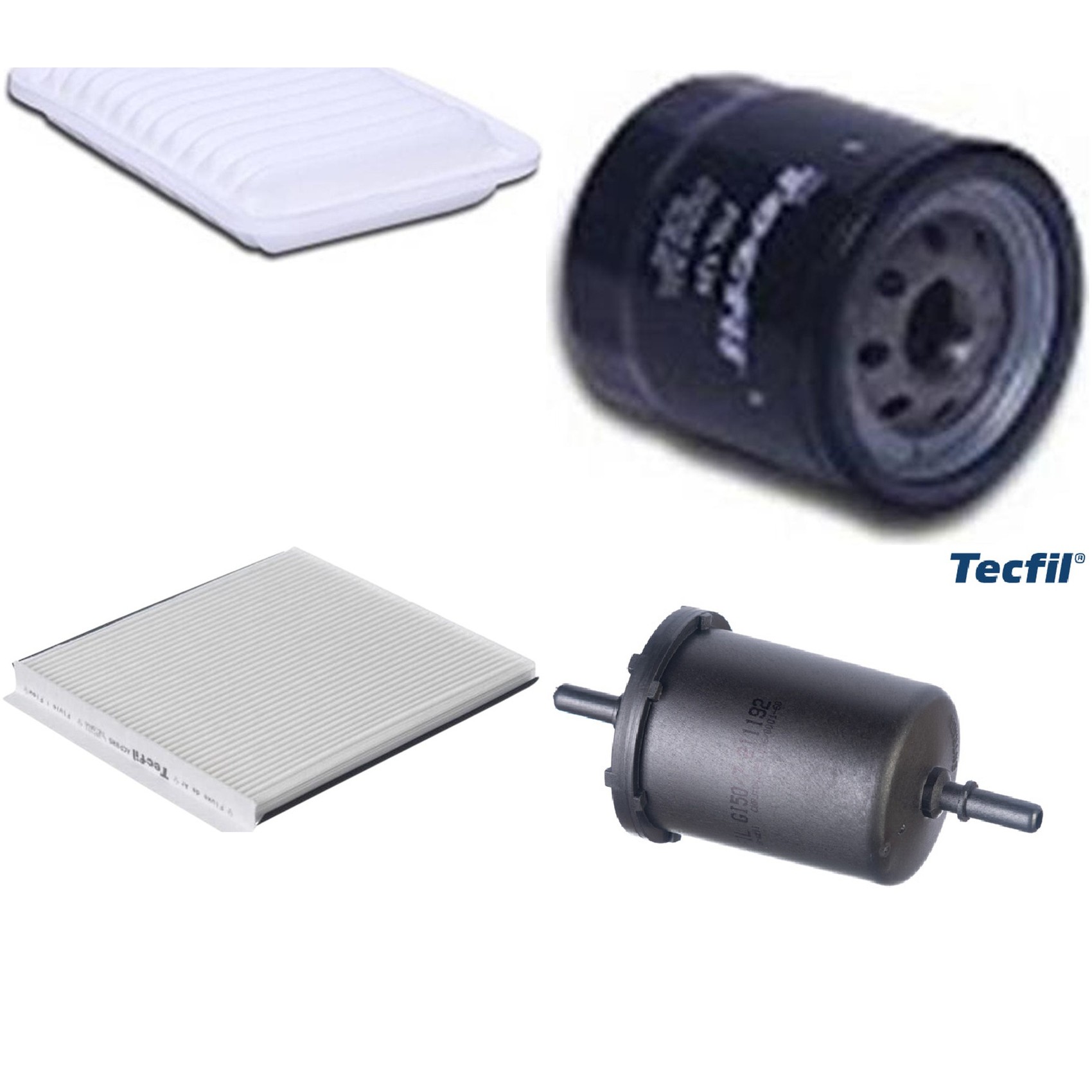 Kit Filtros de Ar do Motor, Óleo, Cabine e Combustível - Tecfil - ACP885 / ARL2203 / GI50/7 / PSL129