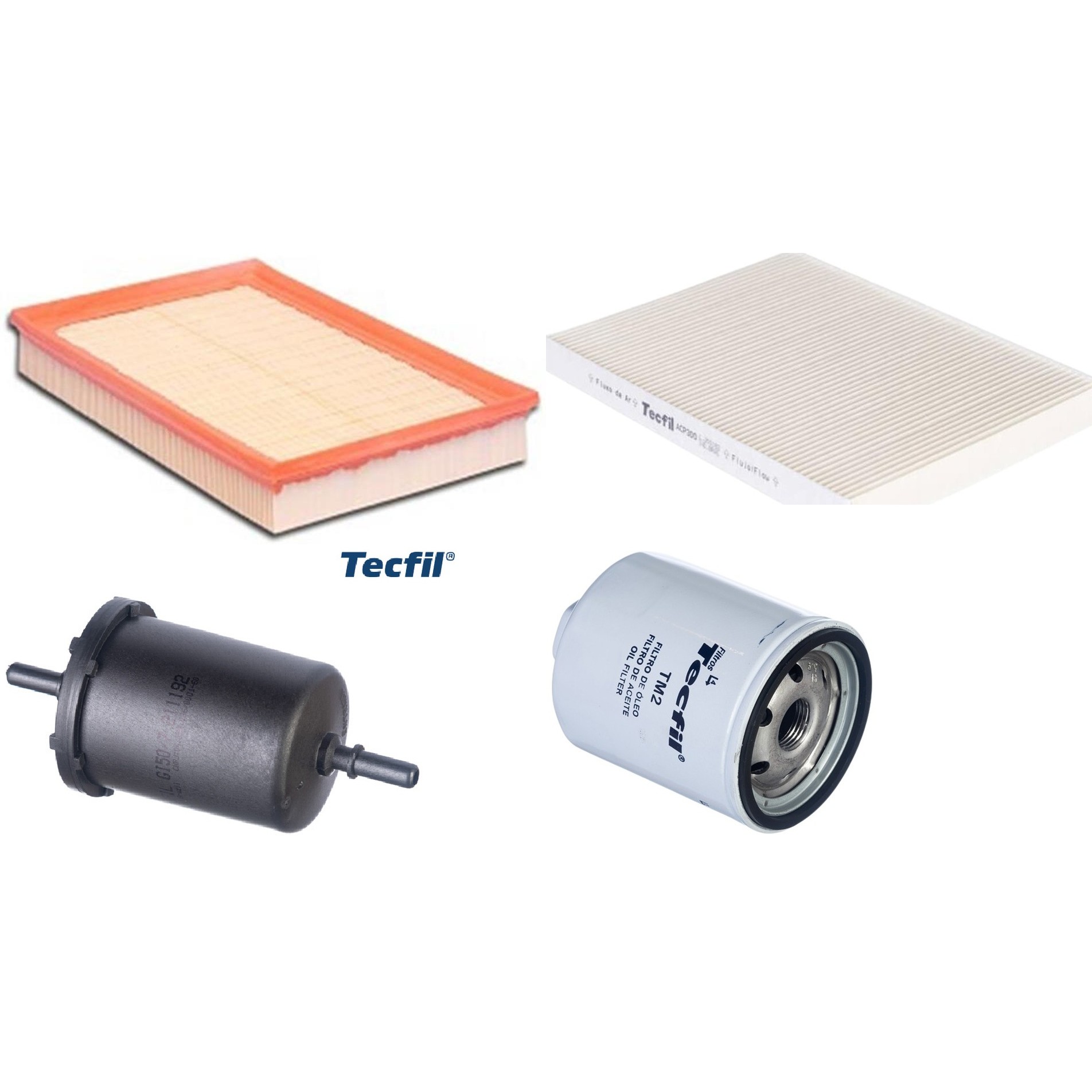 Kit Filtros de Ar do Motor, Óleo, Cabine e Combustível - Tecfil - ACP300 / ARL6095 / GI50/7 / PSL34MP-(TM2)
