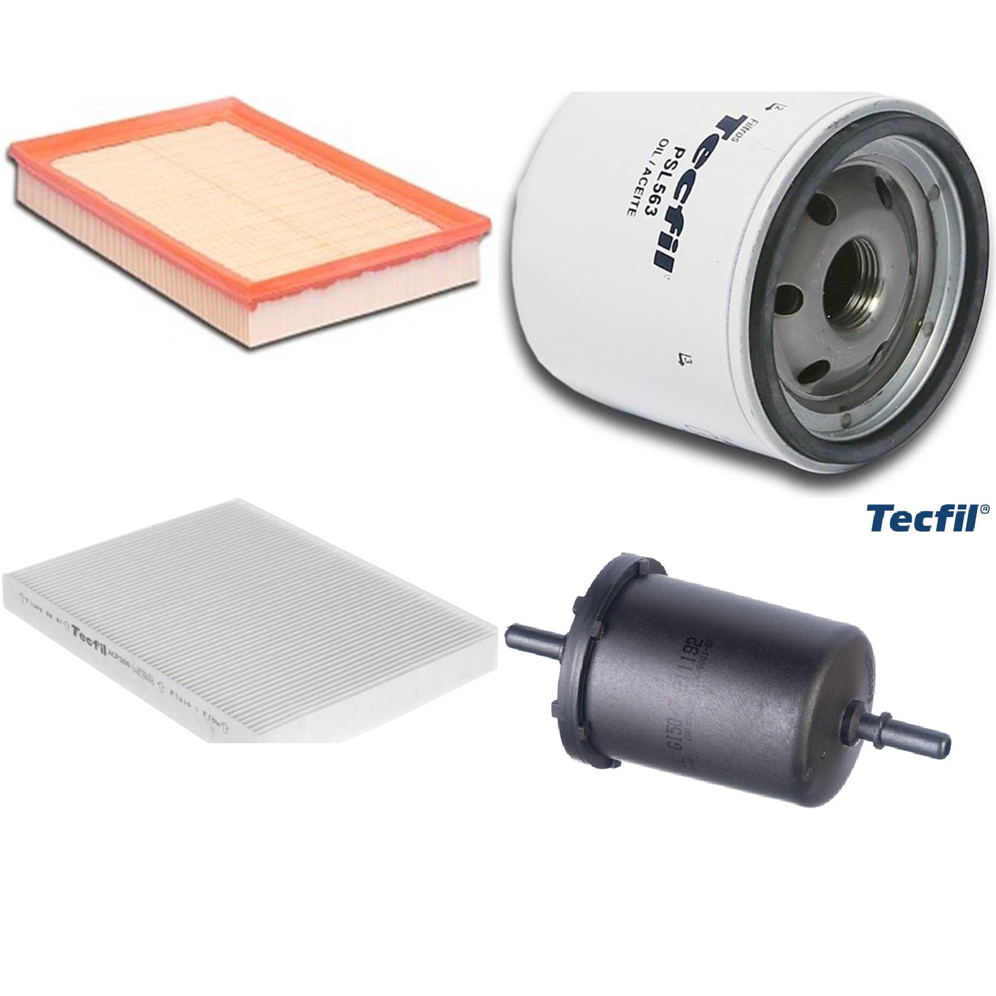 Kit Filtros de Ar do Motor, Óleo, Cabine e Combustível - Tecfil - ACP306 / ARL6095 / GI50/7 / PSL563