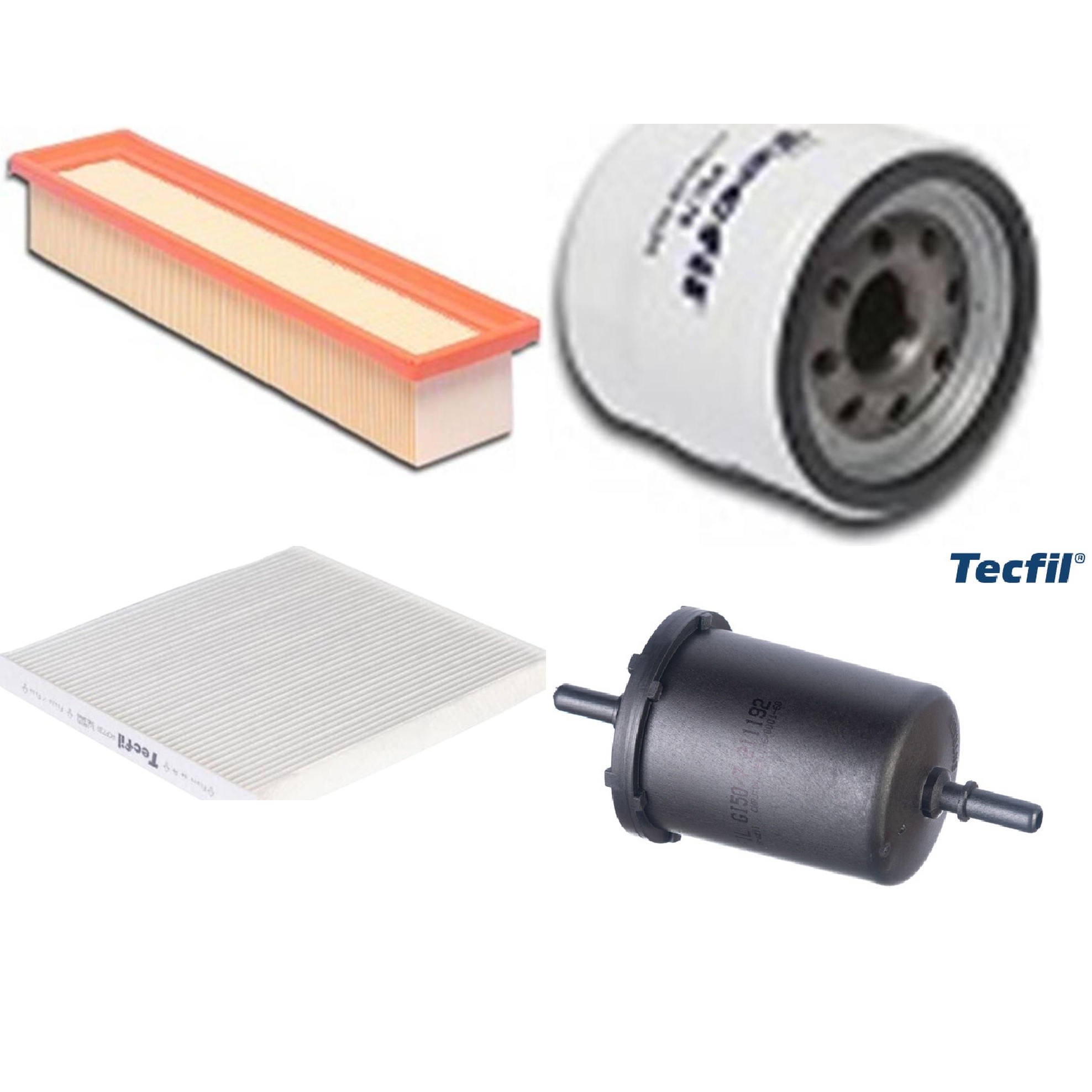 Kit Filtros de Ar do Motor, Óleo, Cabine e Combustível - Tecfil - ACP730 / ARL5138 / GI50/7 / PSL78
