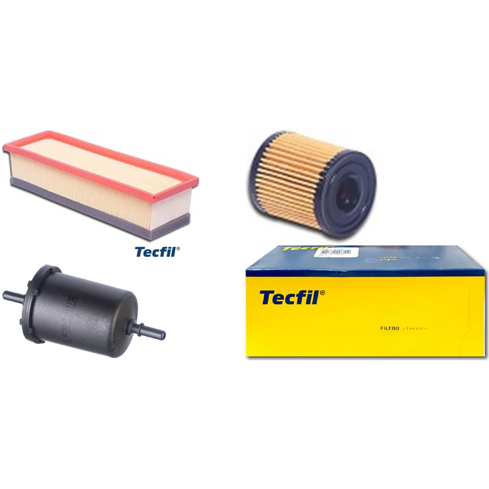 Kit Filtros de Ar do Motor, Óleo, Cabine e Combustível - Tecfil - ACP799/9 / ARL5053 / GI50/7 / PEL108