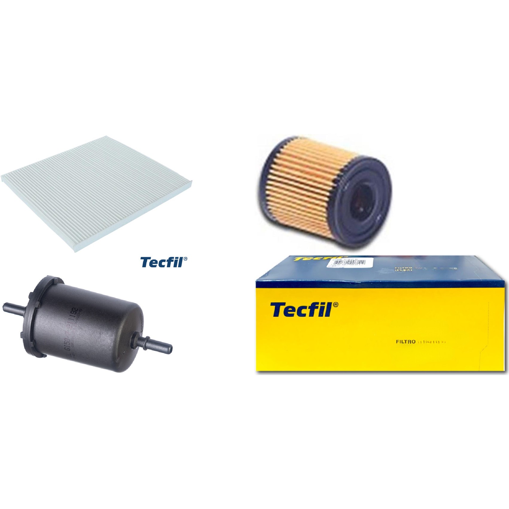 Kit Filtros de Ar do Motor, Óleo, Cabine e Combustível - Tecfil - ACP811/9 / ARL5058 / GI50/7 / PEL108
