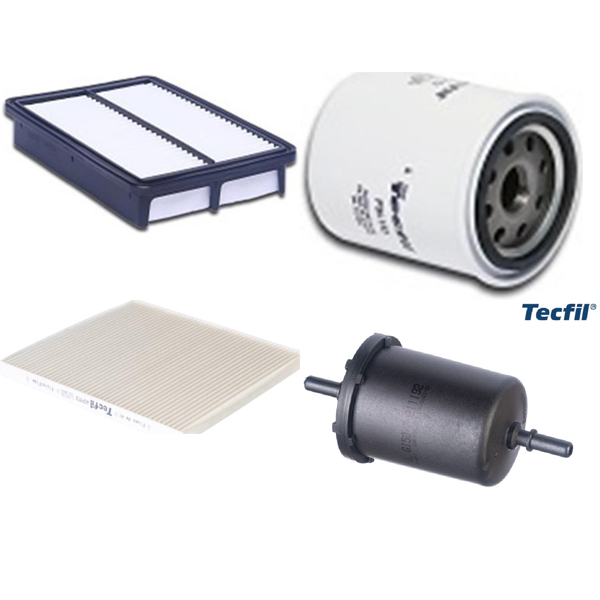 Kit Filtros de Ar do Motor, Óleo, Cabine e Combustível - Tecfil - ACP972 / ARL2331 / GI50/7 / PSL152