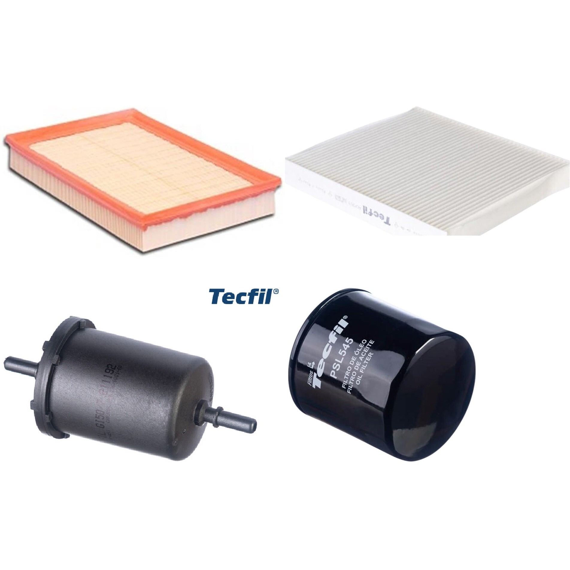 Kit Filtros de Ar do Motor, Óleo, Cabine e Combustível - Tecfil - ACP303 / ARL6095 / GI50/7 / PSL545