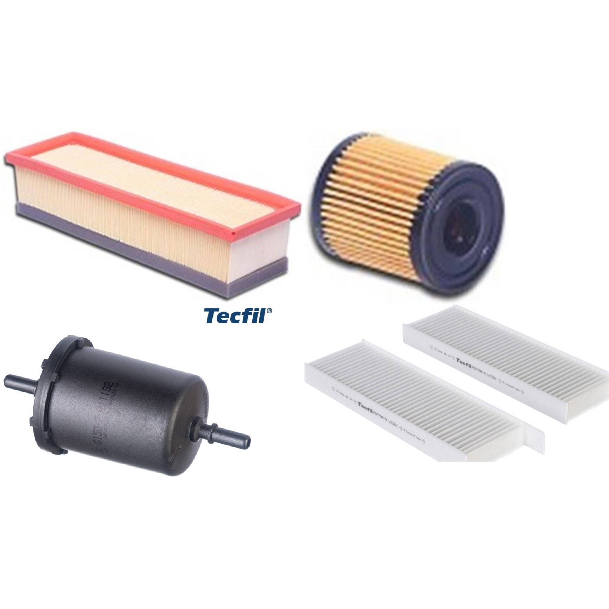 Kit Filtros de Ar do Motor, Óleo, Cabine e Combustível - Tecfil - ACP798/9 / ARL5053 / GI50/7 / PEL108