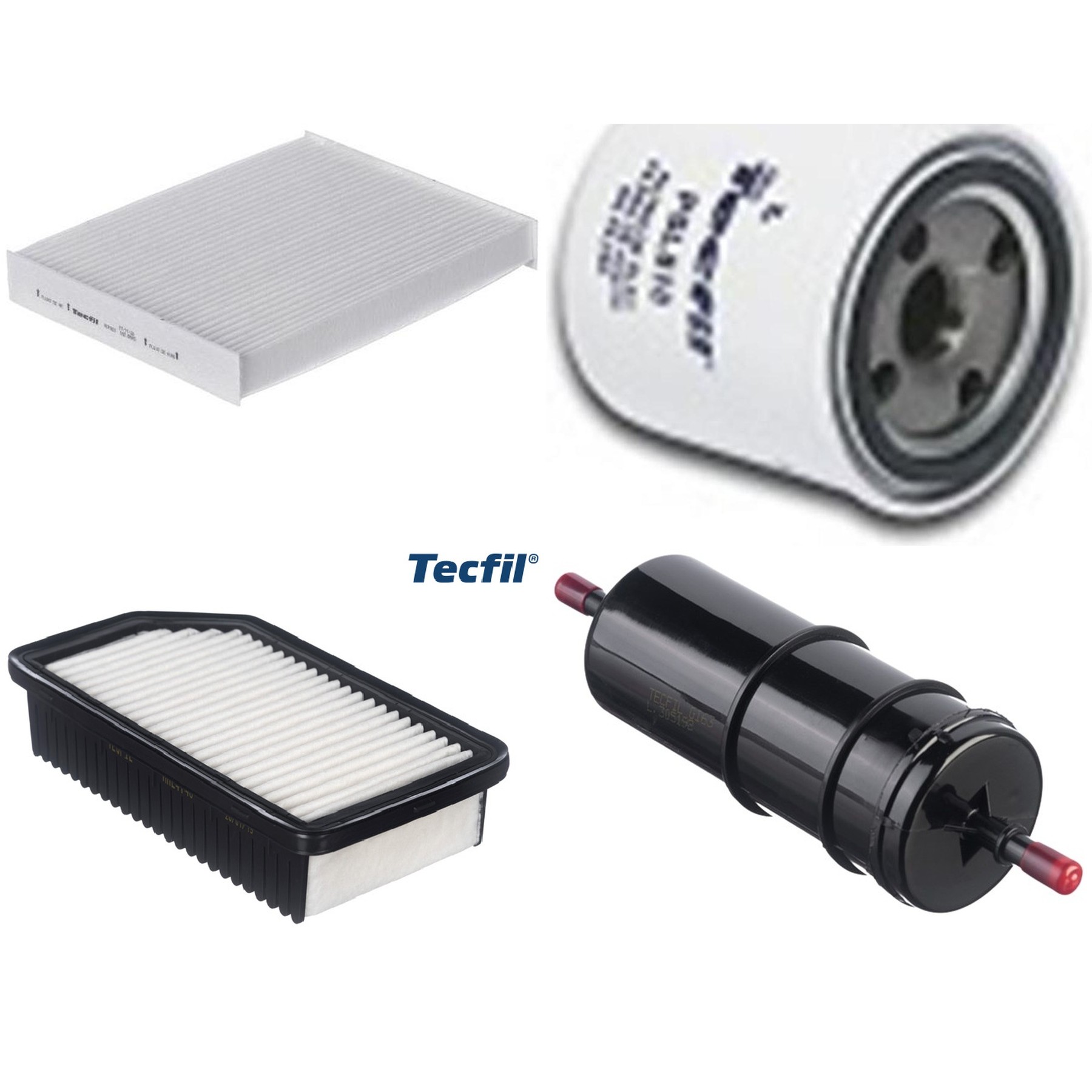 Kit Filtros de Ar do Motor, Óleo, Cabine e Combustível - Tecfil - ACP802 / ARL4148 / GI63 / PSL818