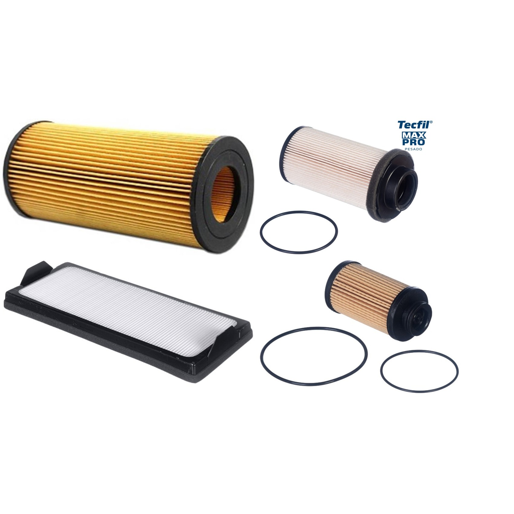 Kit Filtros de Ar do Motor, Óleo, Cabine e Combustível - Tecfil - ACP969/1 / PEA179/1 / PEC3021 / PEL2004
