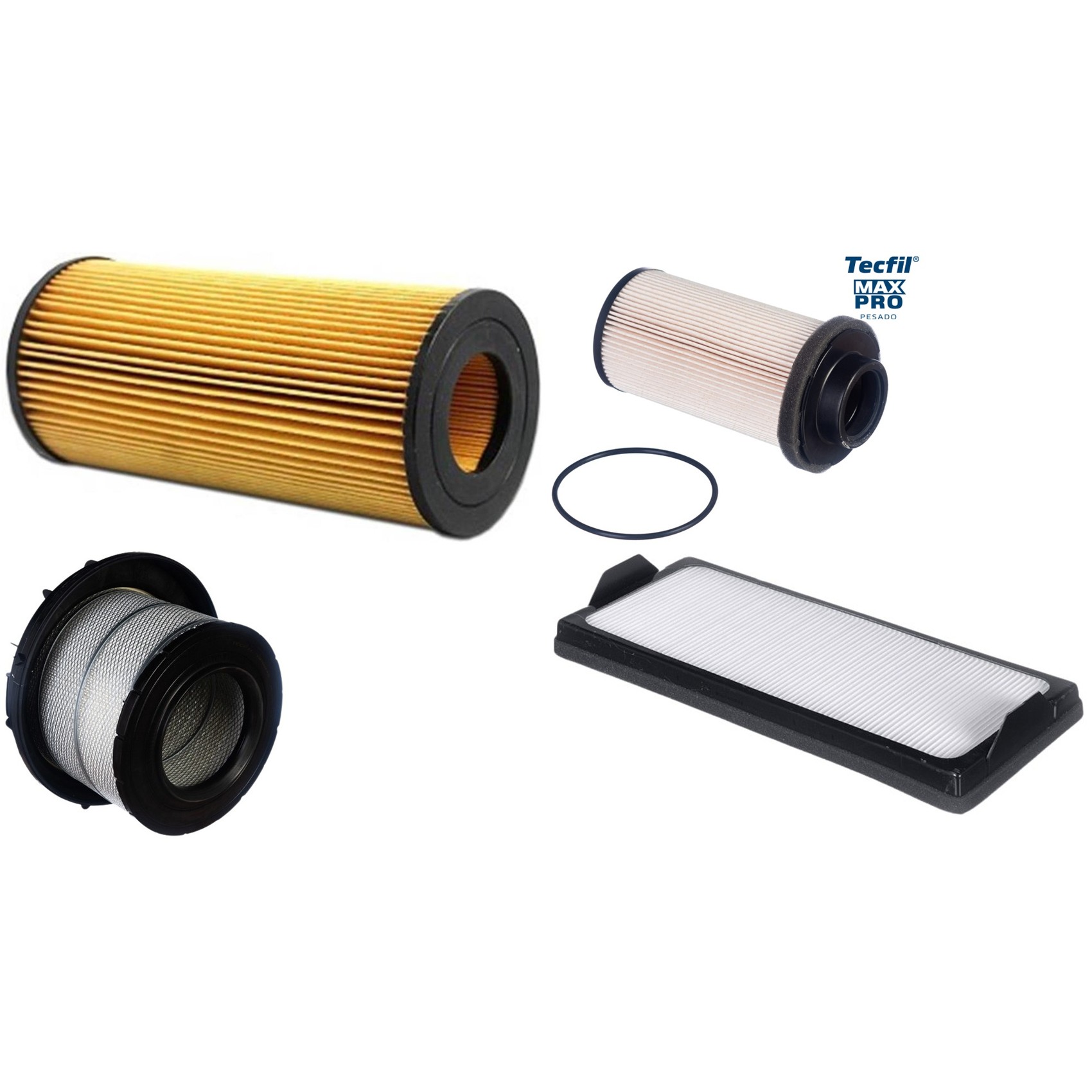 Kit Filtros de Ar do Motor, Óleo, Cabine e Combustível - Tecfil - ACP969/1 / AP9845 / PEC3021 / PEL2004