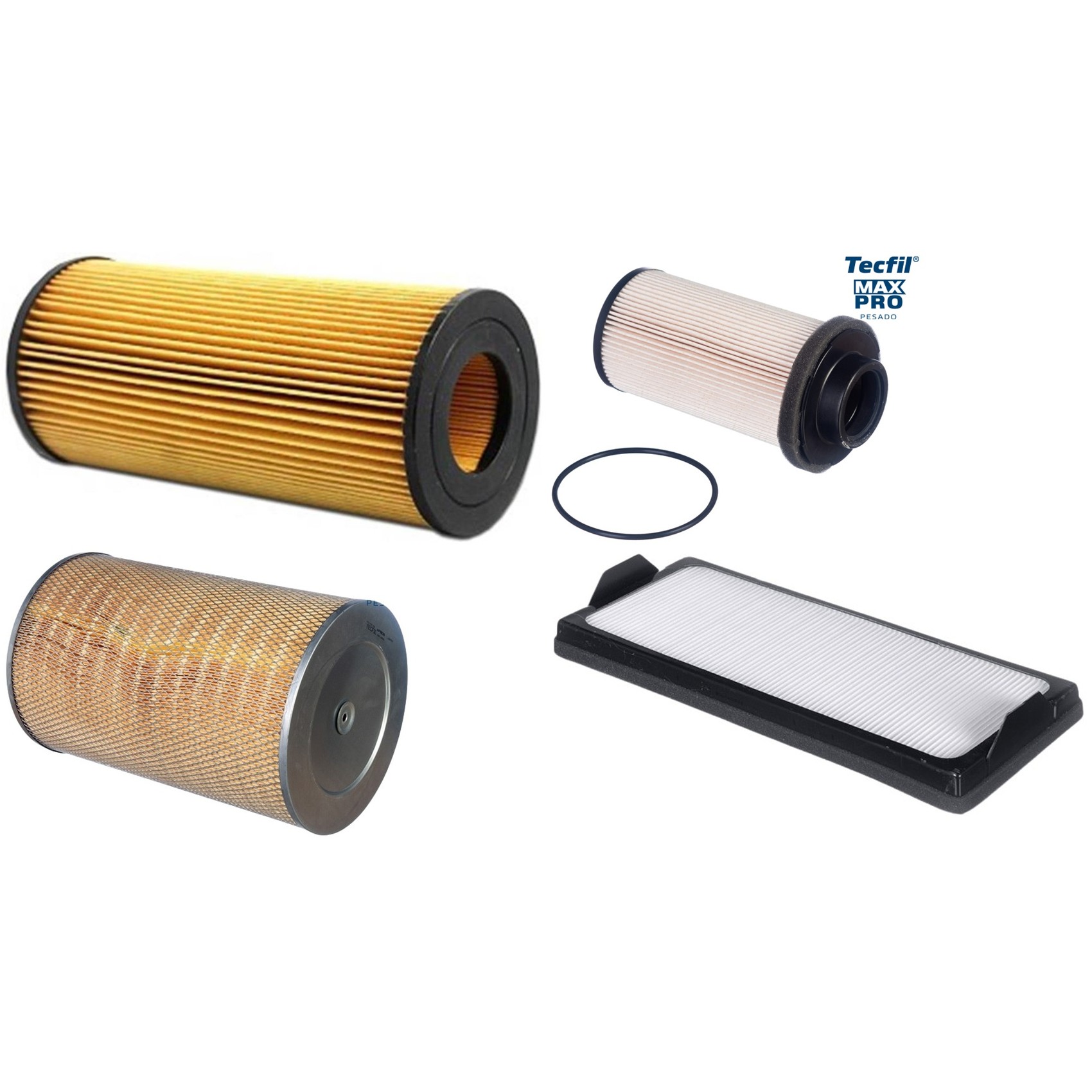 Kit Filtros de Ar do Motor, Óleo, Cabine e Combustível - Tecfil - ACP969/1 / AP9835 / PEC3021 / PEL2004