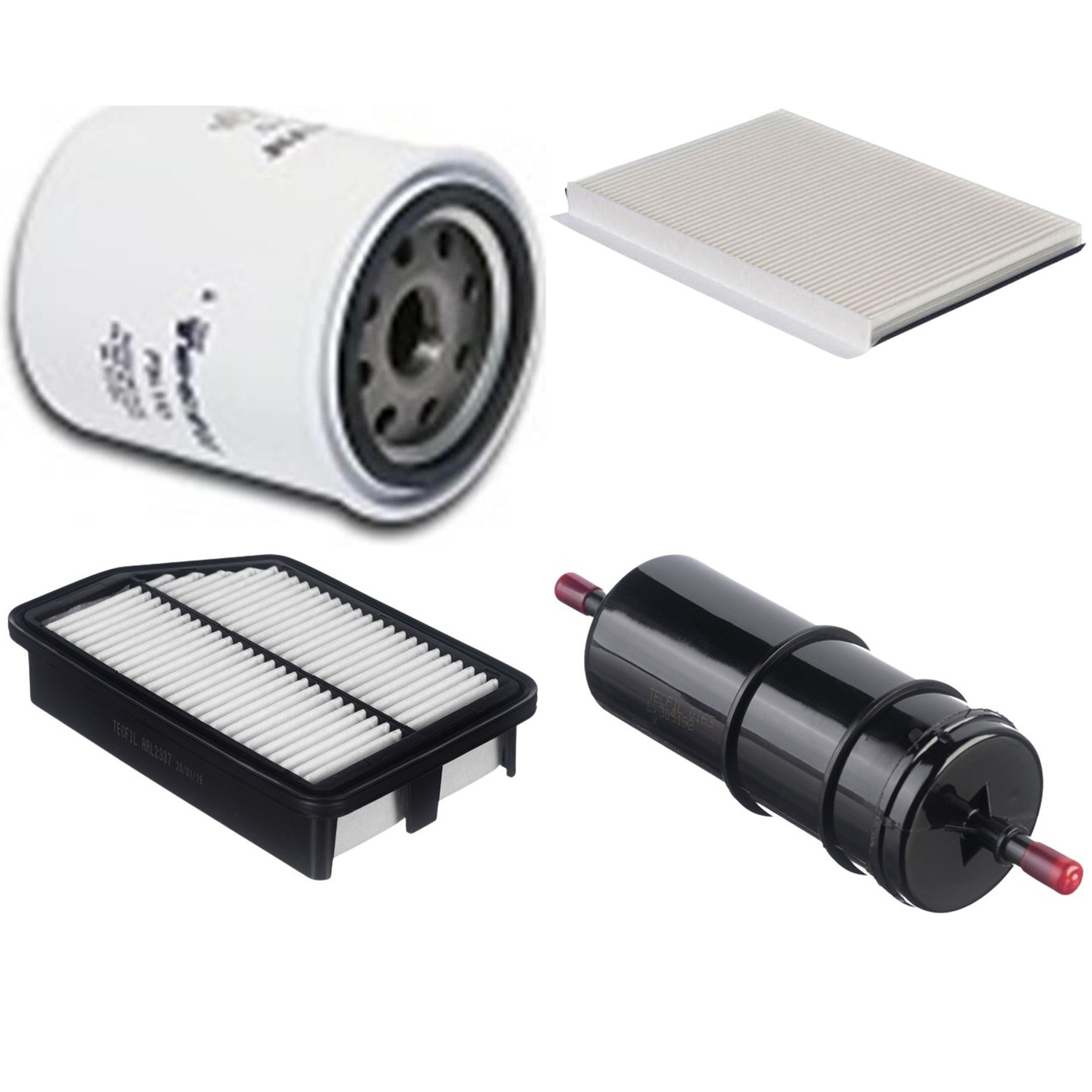 Kit Filtros de Ar do Motor, Óleo, Cabine e Combustível - Tecfil - ACP979 / ARL2337 / GI63 / PSL152