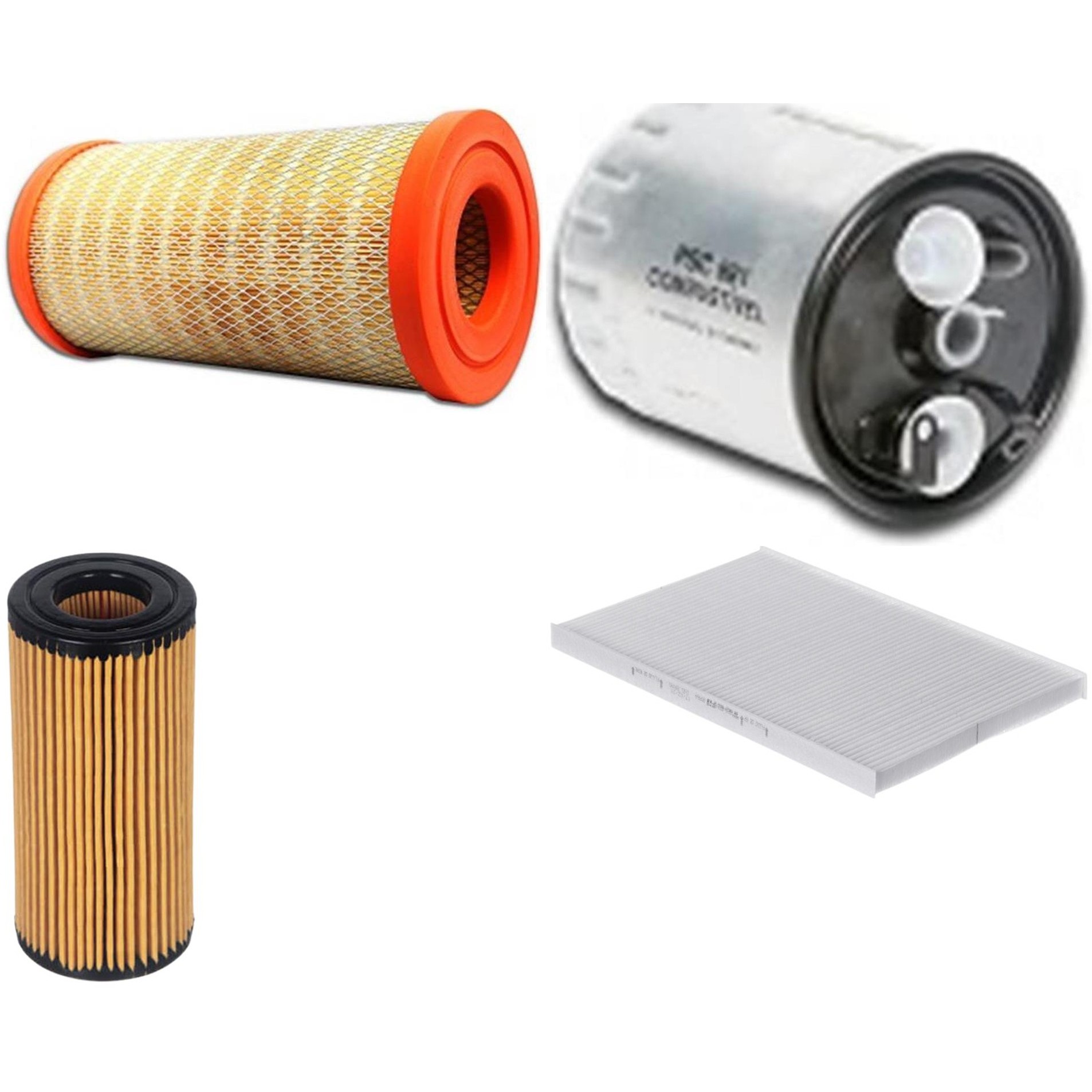 Kit Filtros de Ar do Motor, Óleo, Cabine e Combustível - Tecfil - ACP964 / ARS9838 / PEL107 / PSC881