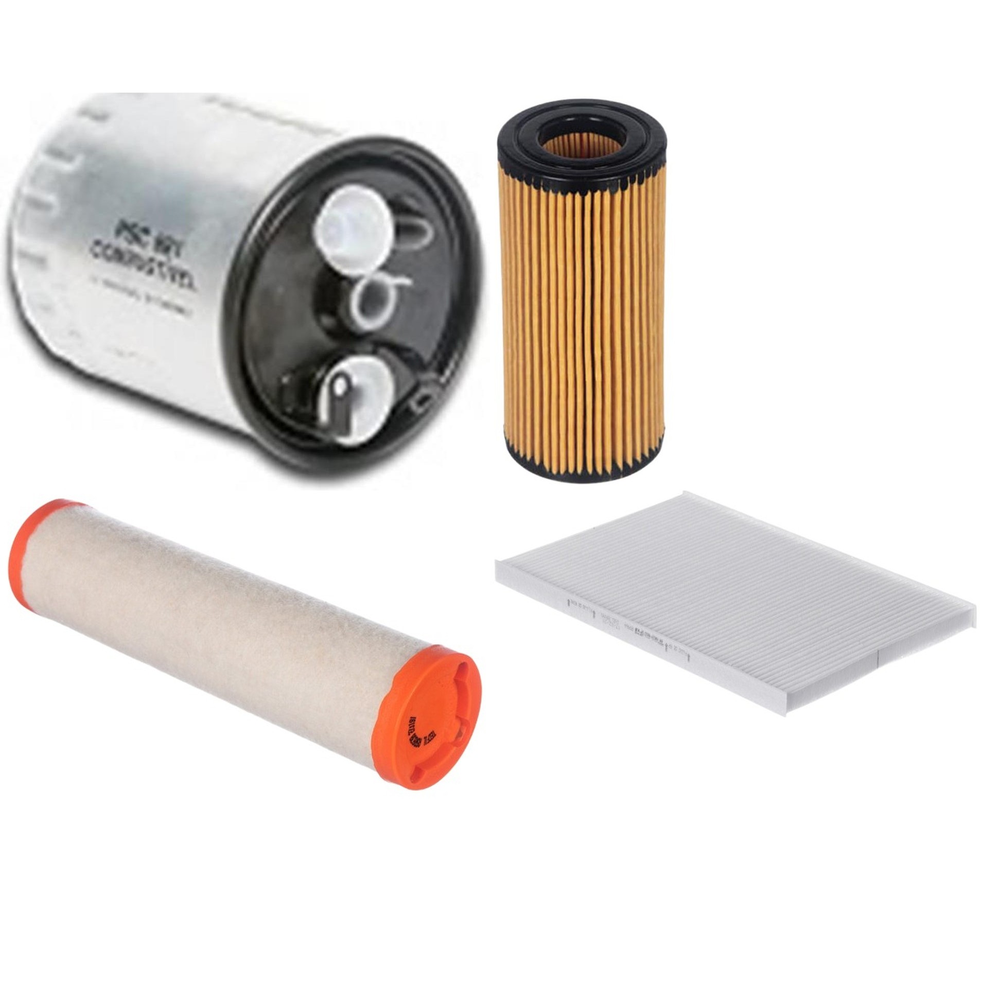 Kit Filtros de Ar do Motor, Óleo, Cabine e Combustível - Tecfil - ACP964 / ASR838 / PEL107 / PSC881
