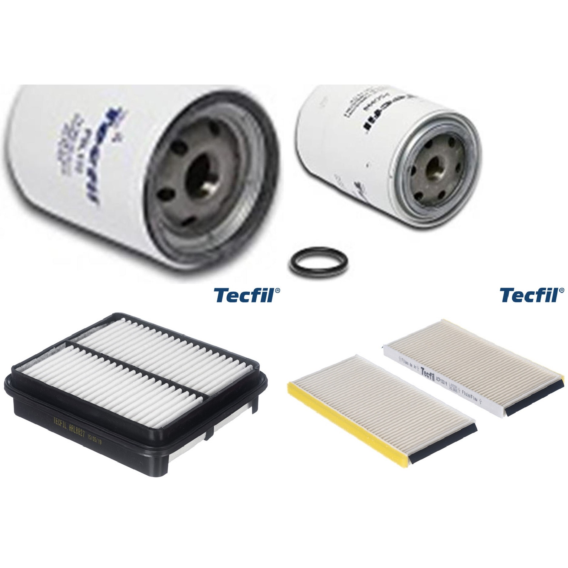 Kit Filtros de Ar do Motor, Óleo, Cabine e Combustível - Tecfil - ACP122/9 / ARL8827 / PSC998 / PSL135