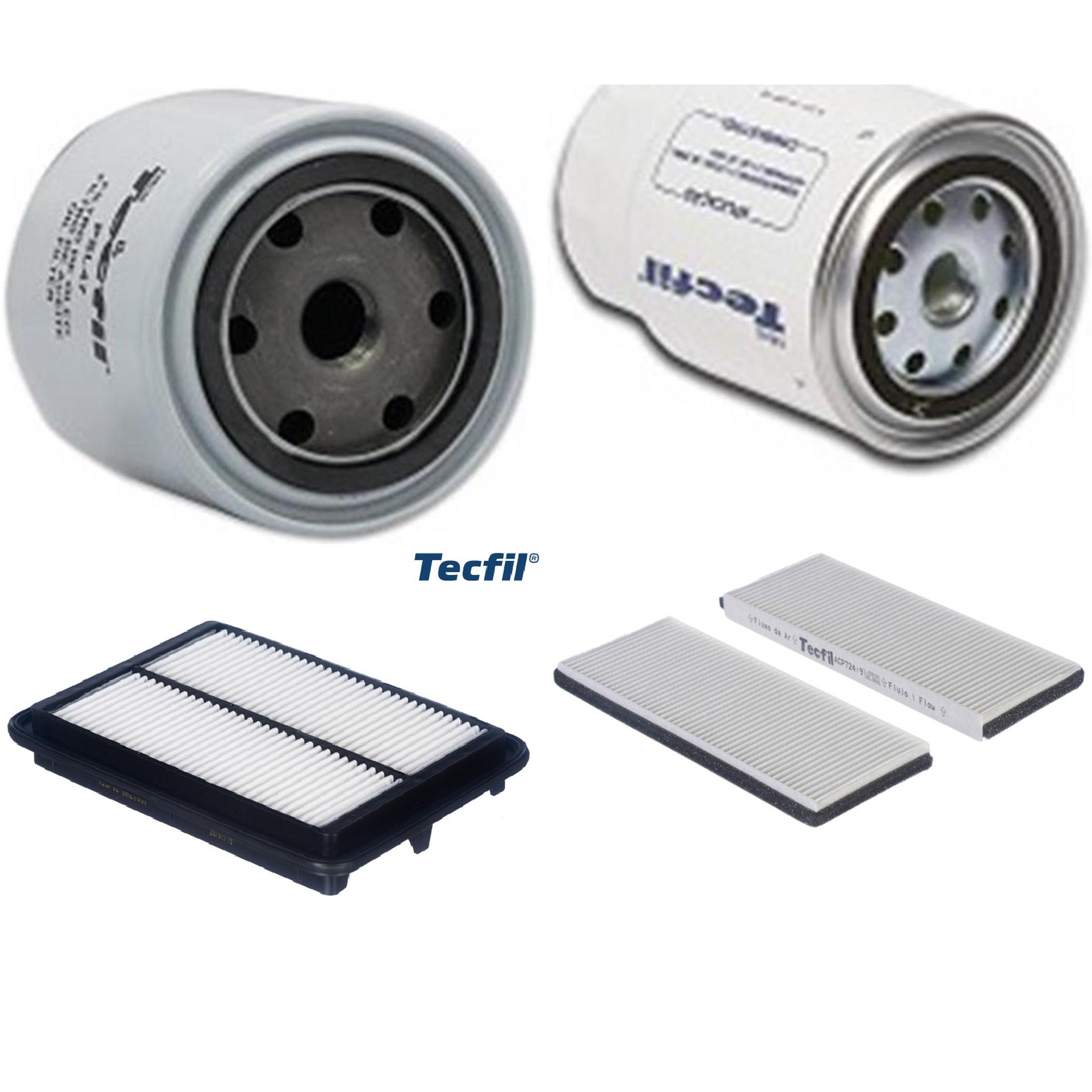 Kit Filtros de Ar do Motor, Óleo, Cabine e Combustível - Tecfil - ACP724/9 / ARL1657 / PSC993 / PSL47