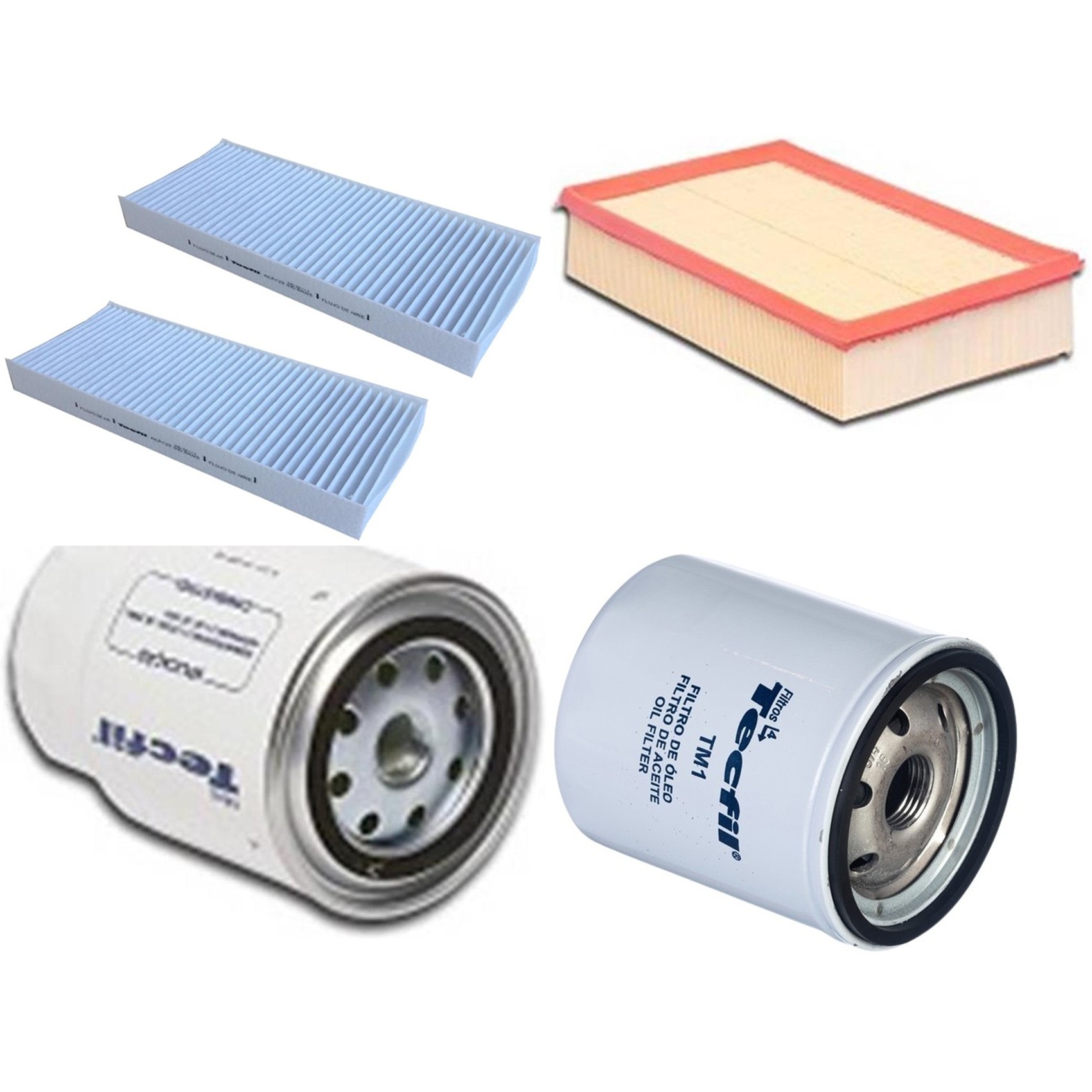 Kit Filtros de Ar do Motor, Óleo, Cabine e Combustível - Tecfil - ACP729 / ARL9600 / PSC993 / PSL34M-(TM1)