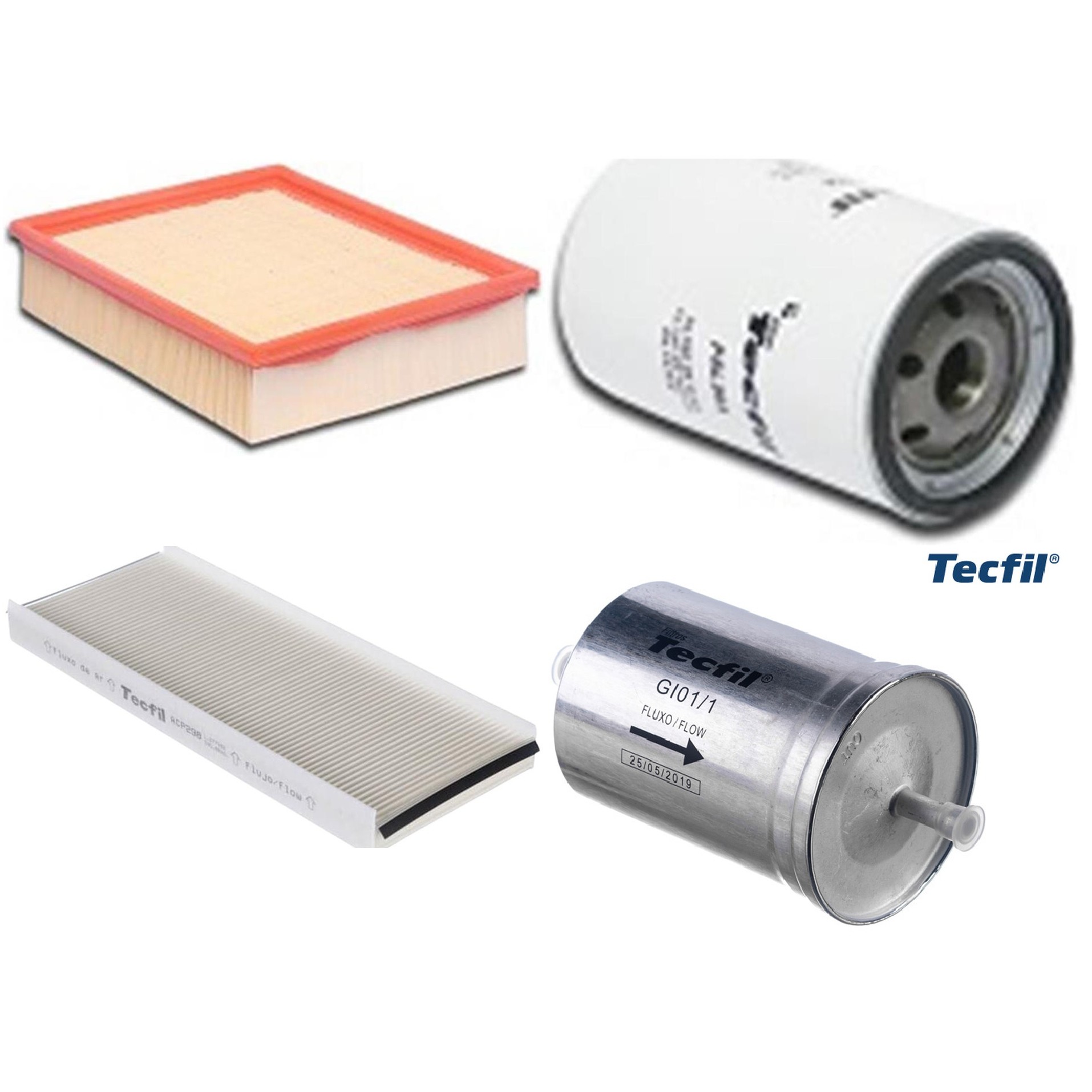 Kit Filtros de Ar do Motor, Óleo, Cabine e Combustível - Tecfil - ACP298 / ARL8837 / GI01/1 / PSL564