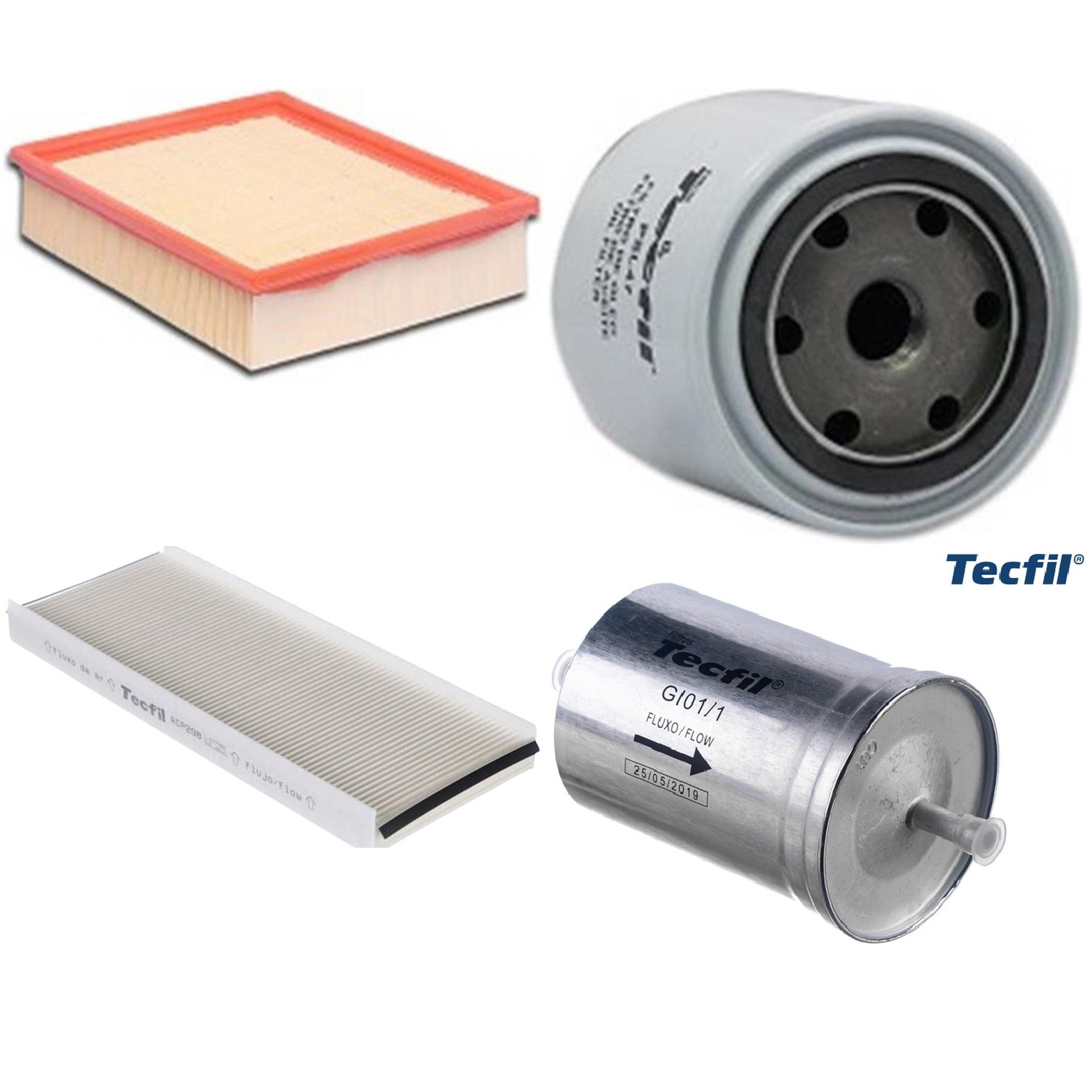 Kit Filtros de Ar do Motor, Óleo, Cabine e Combustível - Tecfil - ACP298 / ARL8837 / GI01/1 / PSL47