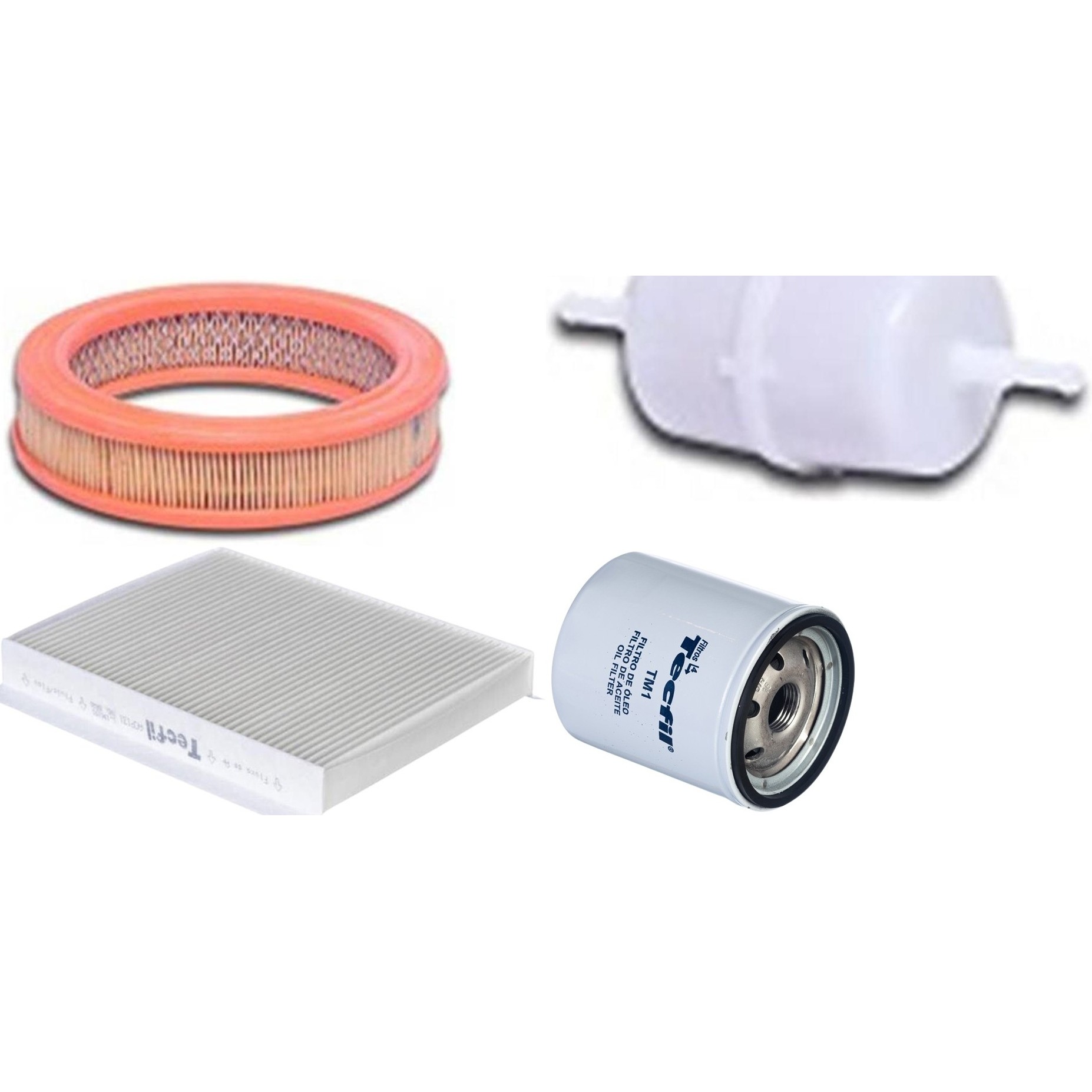 Kit Filtros de Ar do Motor, Óleo, Cabine e Combustível - Tecfil - ACP131 / AG68 / AR2147 / PSL34M-(TM1)