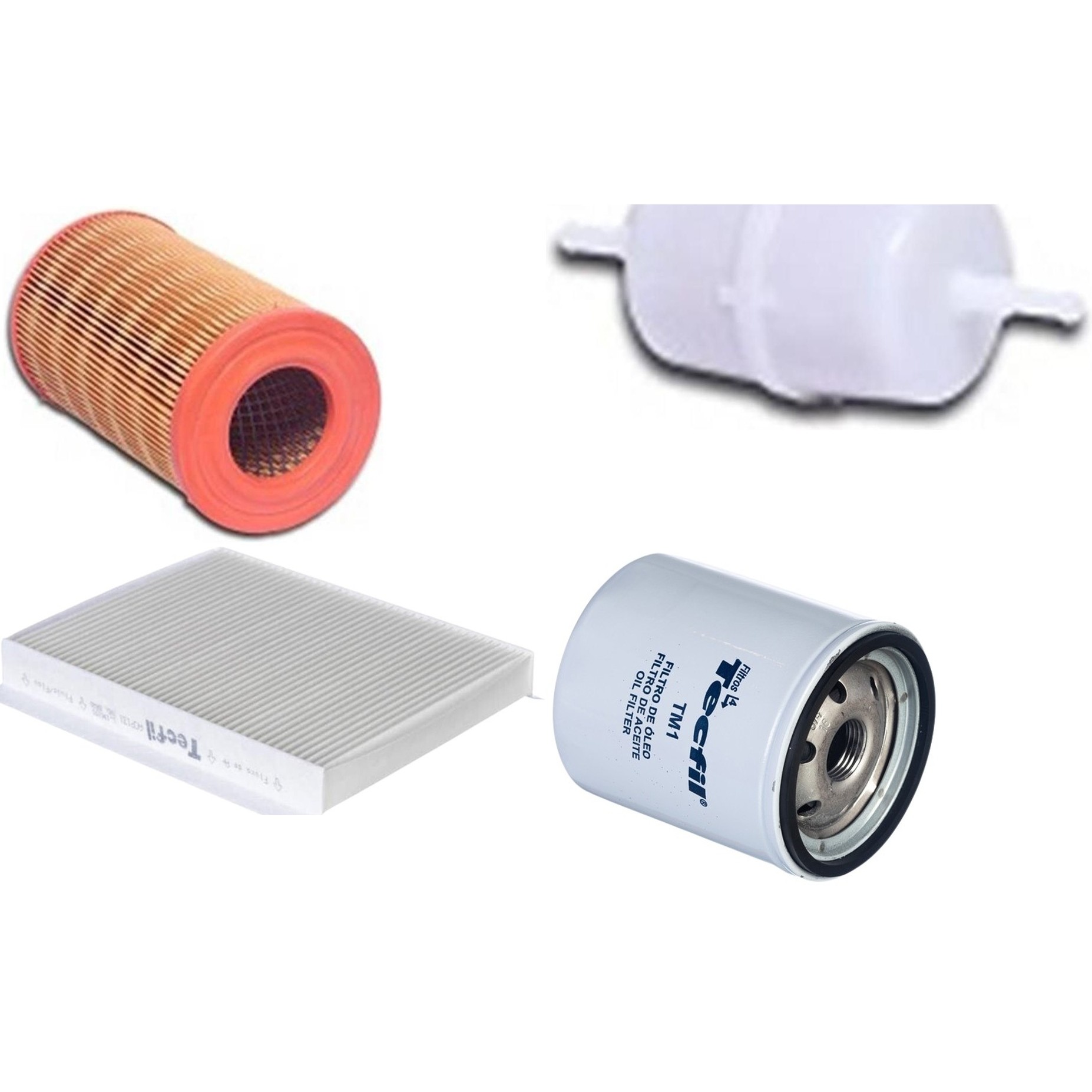 Kit Filtros de Ar do Motor, Óleo, Cabine e Combustível - Tecfil - ACP131 / AG68 / AR3147 / PSL34M-(TM1)