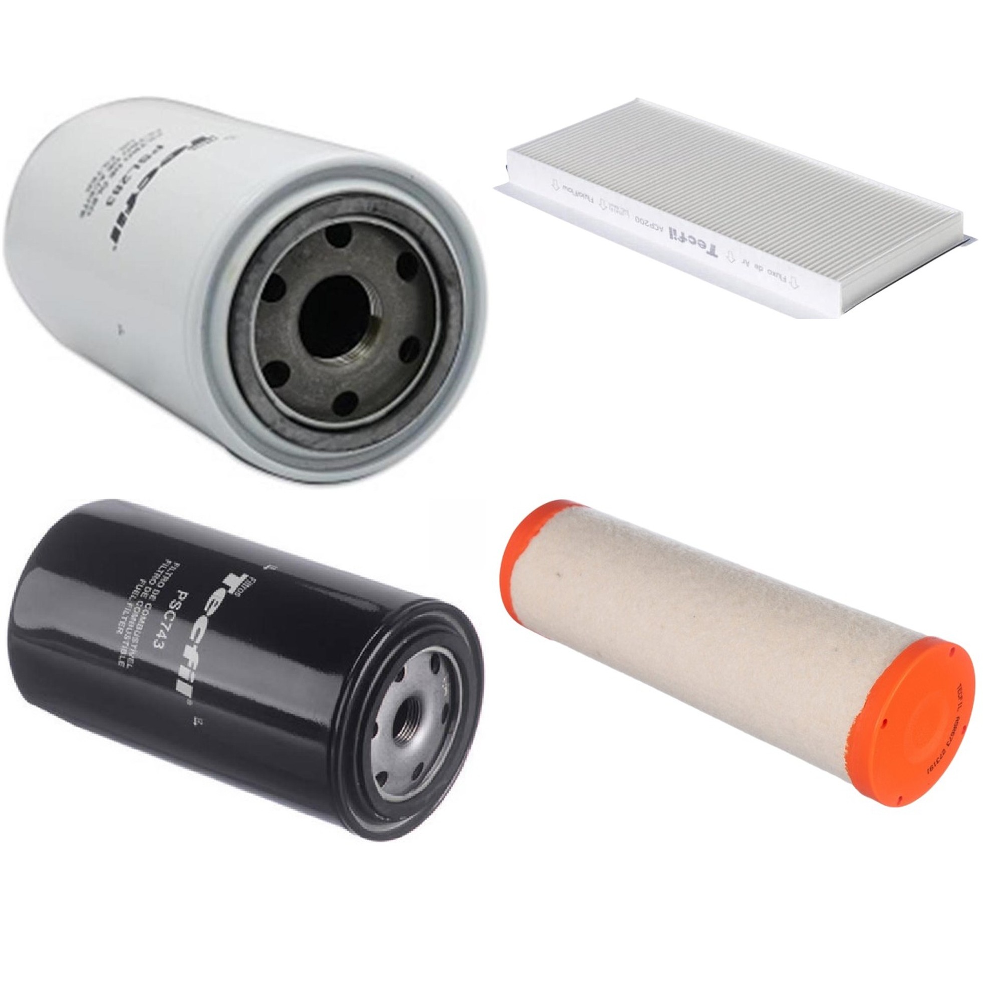 Kit Filtros de Ar do Motor, Óleo, Cabine e Combustível - Tecfil - ACP200 / ASR673 / PSC743 / PSL283