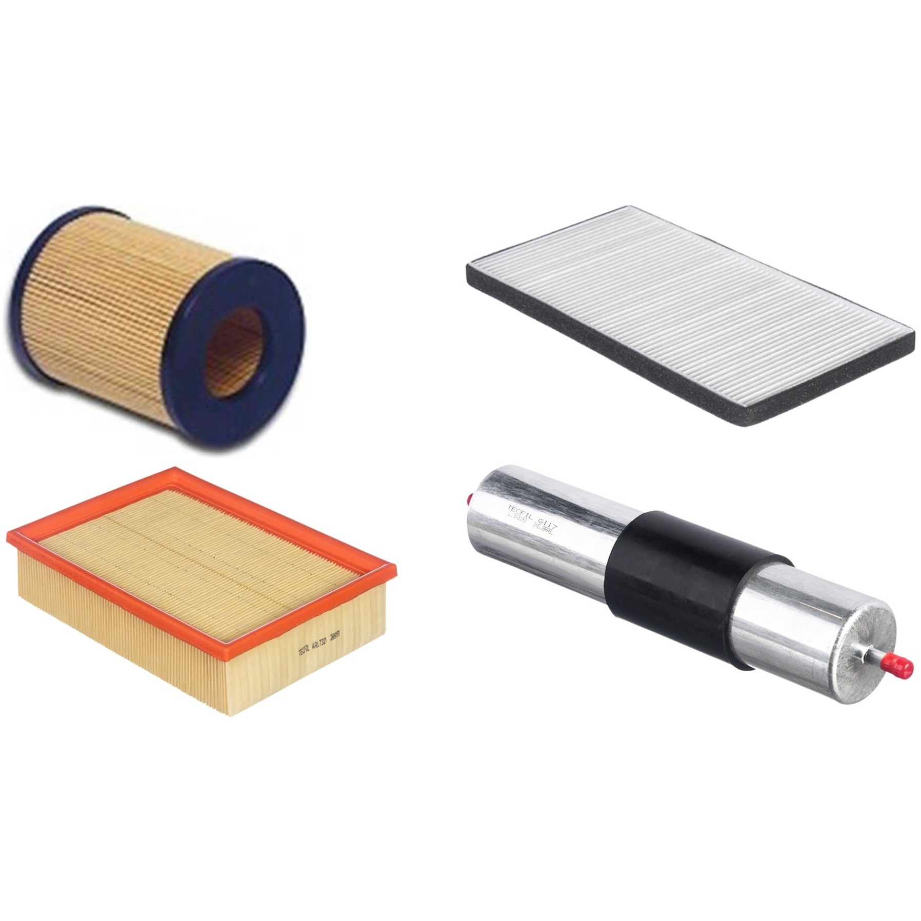 Kit Filtros de Ar do Motor, Óleo, Cabine e Combustível - Tecfil - ACP520 / ARL7321 / GI17 / PEL117
