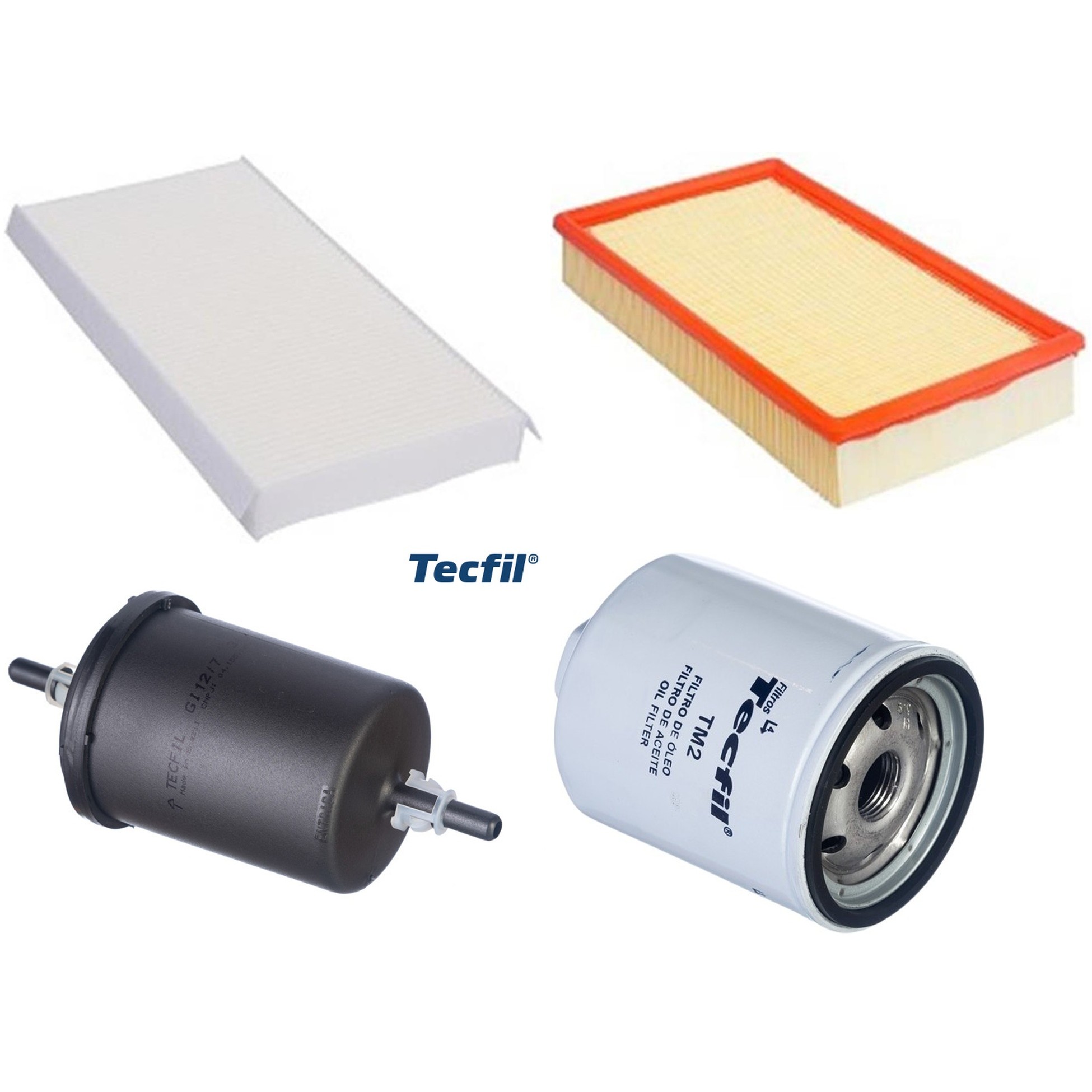 Kit Filtros de Ar do Motor, Óleo, Cabine e Combustível - Tecfil - ACP305 / ARL6091 / GI12/7 / PSL34MP-(TM2)