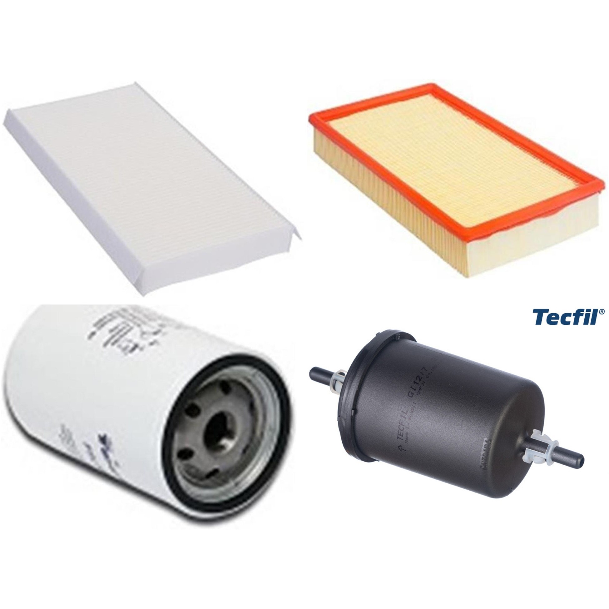 Kit Filtros de Ar do Motor, Óleo, Cabine e Combustível - Tecfil - ACP305 / ARL6091 / GI12/7 / PSL562