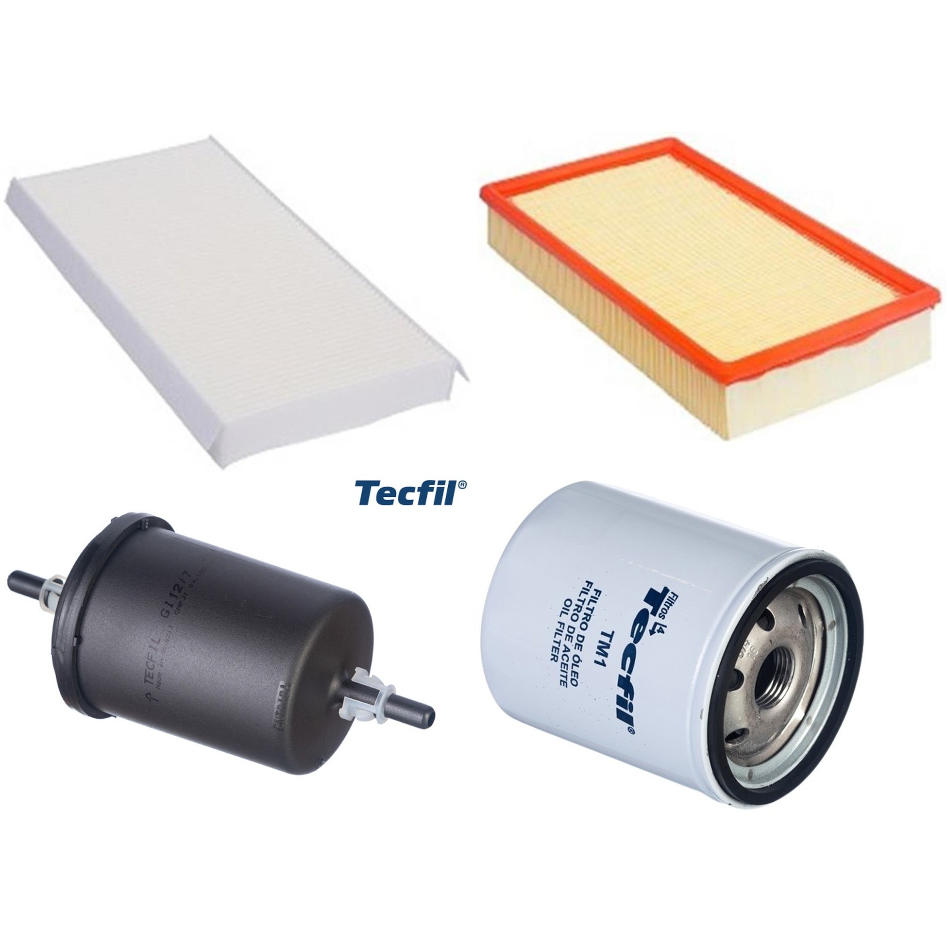 Kit Filtros de Ar do Motor, Óleo, Cabine e Combustível - Tecfil - ACP305 / ARL6091 / GI12/7 / PSL34M-(TM1)