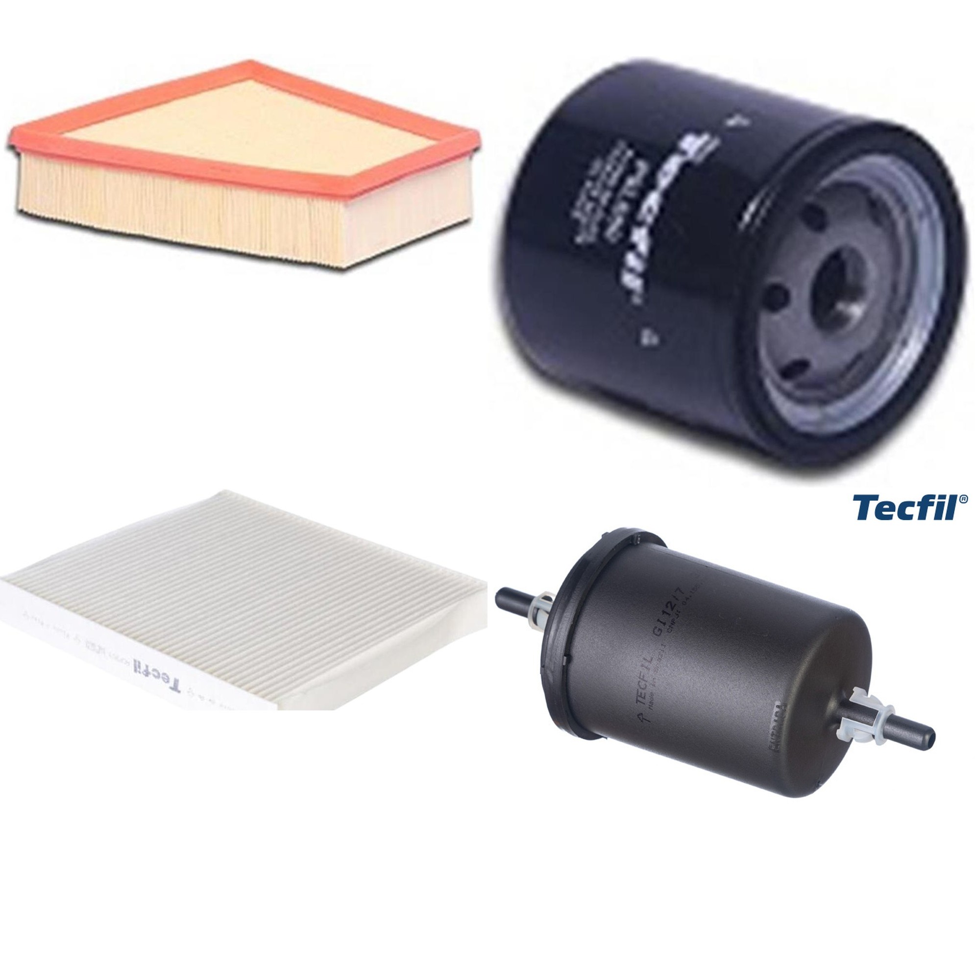 Kit Filtros de Ar do Motor, Óleo, Cabine e Combustível - Tecfil - ACP303 / ART6098 / GI12/7 / PSL560