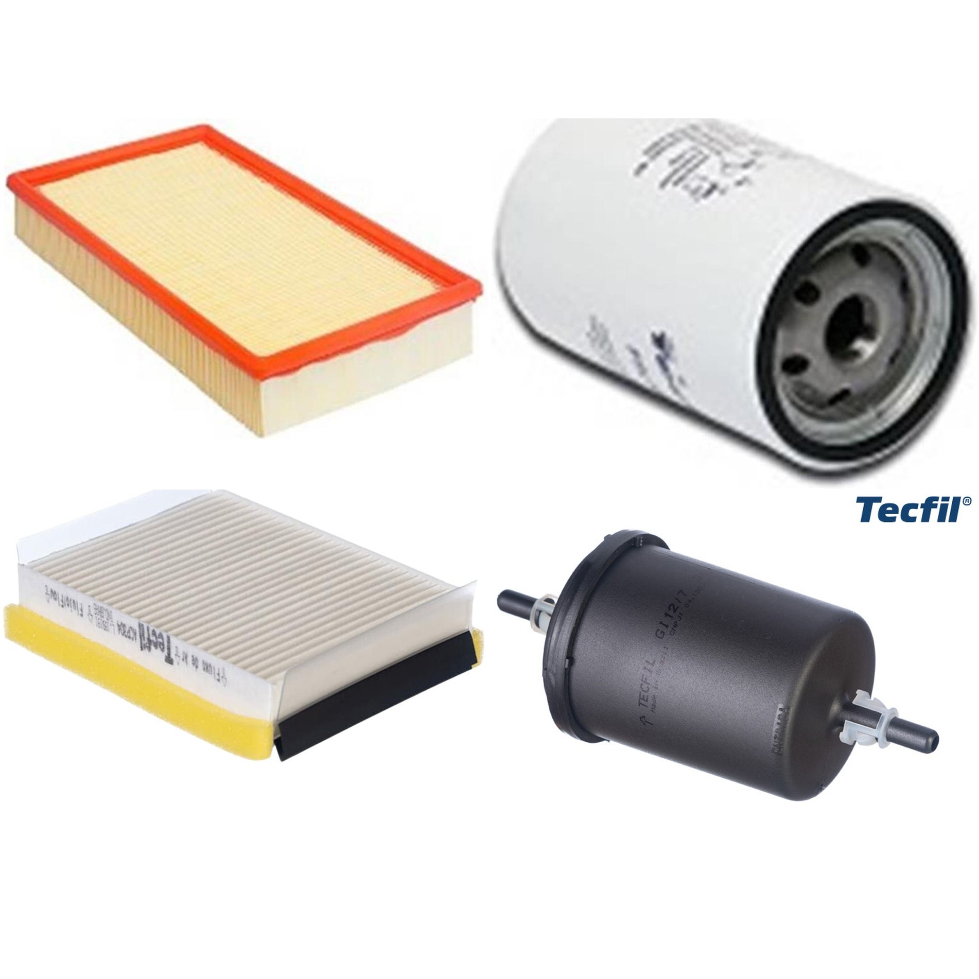 Kit Filtros de Ar do Motor, Óleo, Cabine e Combustível - Tecfil - ACP304 / ARL6091 / GI12/7 / PSL562