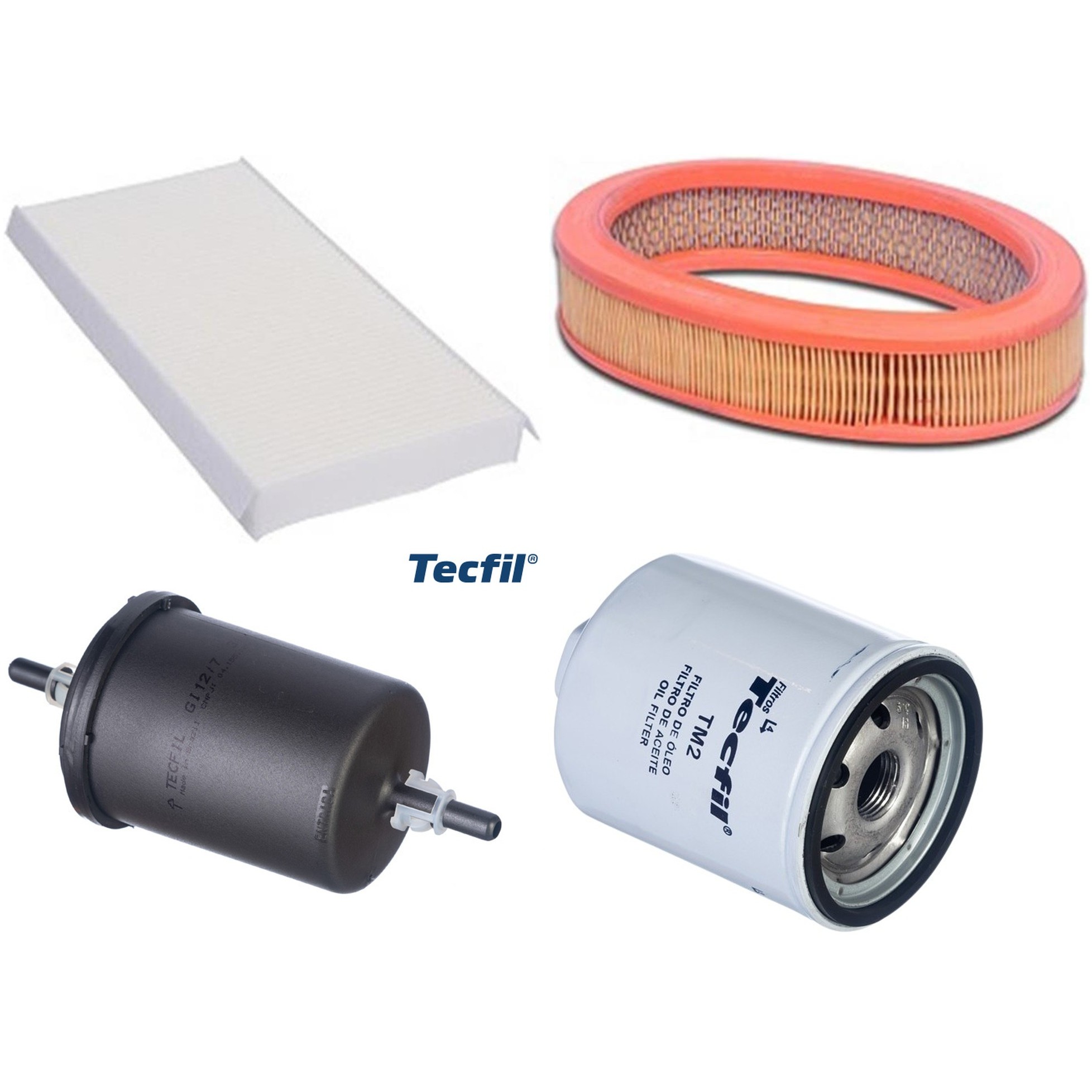 Kit Filtros de Ar do Motor, Óleo, Cabine e Combustível - Tecfil - ACP305 / AR9621 / GI12/7 / PSL34MP-(TM2)