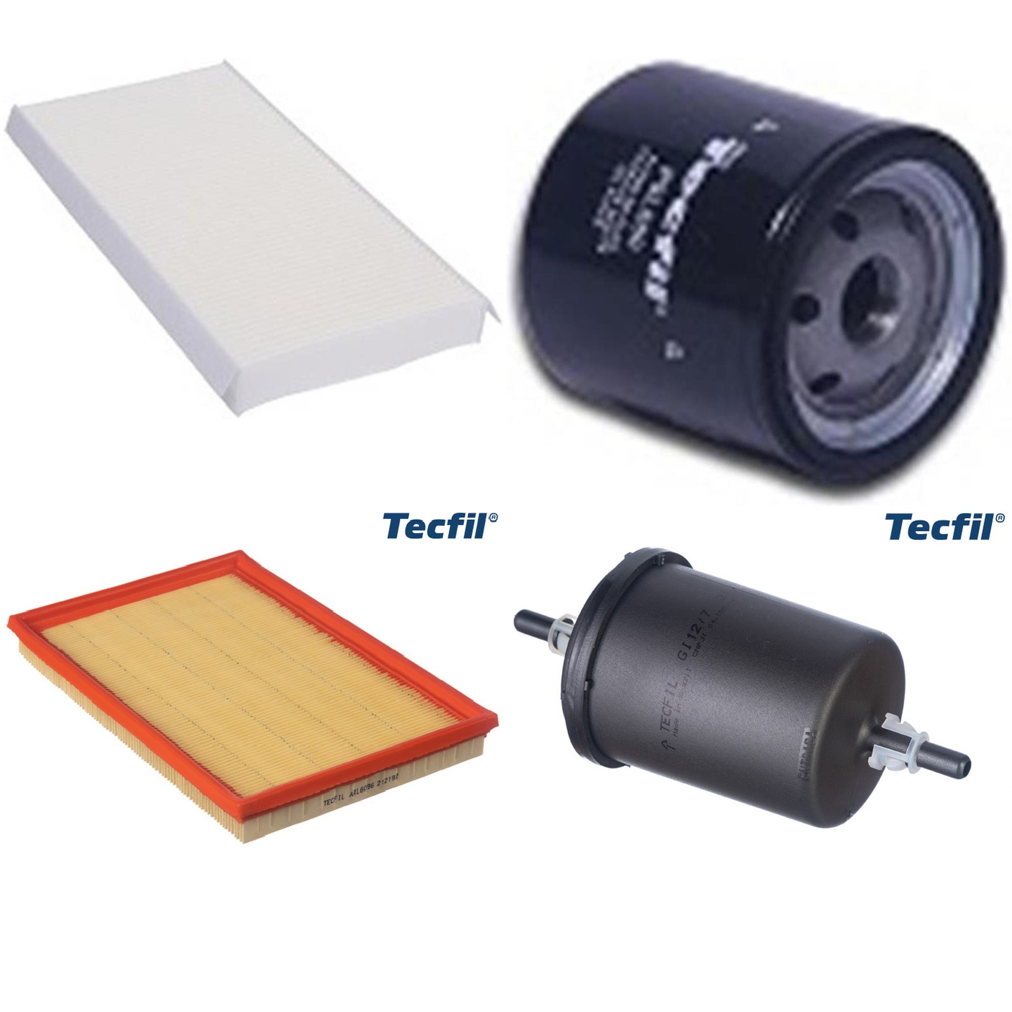 Kit Filtros de Ar do Motor, Óleo, Cabine e Combustível - Tecfil - ACP305 / ARL6096 / GI12/7 / PSL560