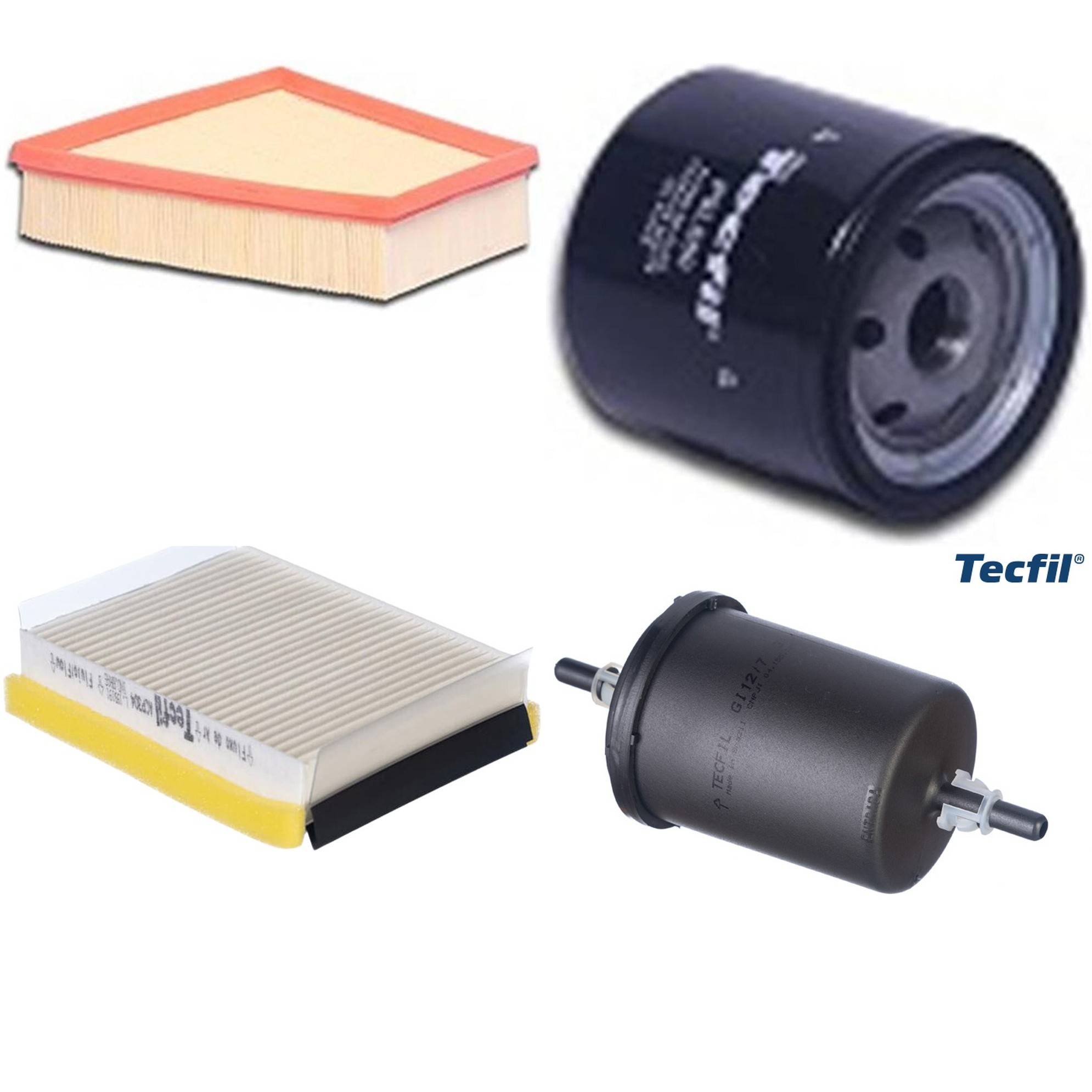 Kit Filtros de Ar do Motor, Óleo, Cabine e Combustível - Tecfil - ACP304 / ART6098 / GI12/7 / PSL560