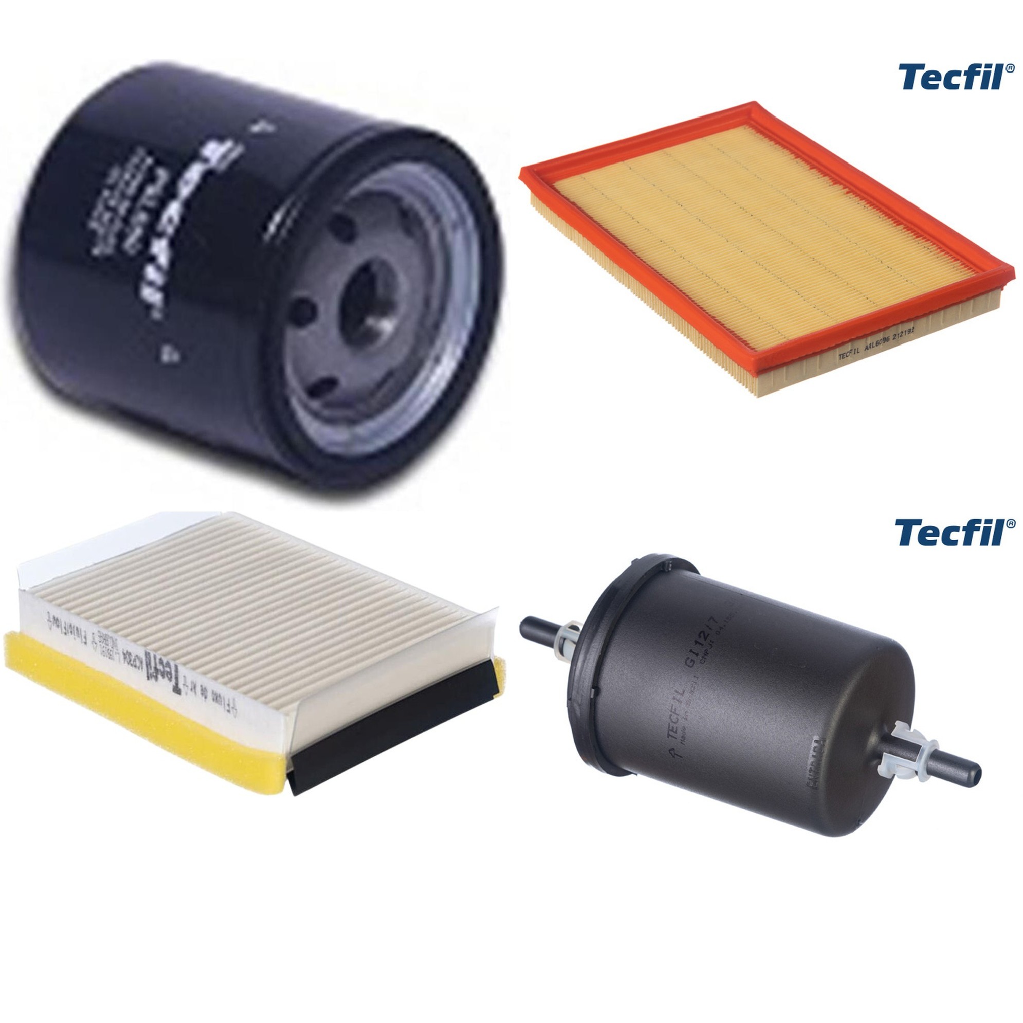 Kit Filtros de Ar do Motor, Óleo, Cabine e Combustível - Tecfil - ACP304 / ARL6096 / GI12/7 / PSL560