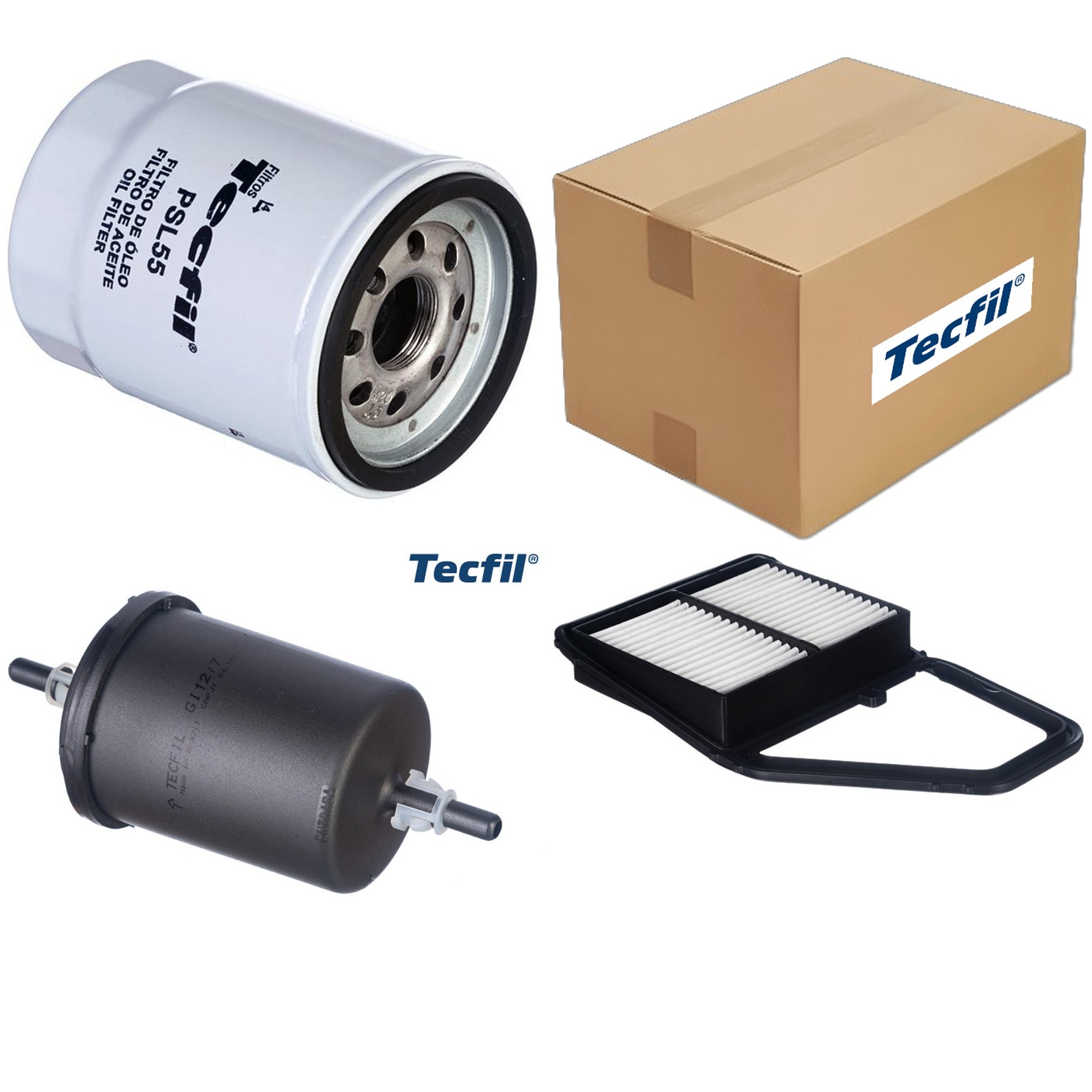 Kit Filtros de Ar do Motor, Óleo, Cabine e Combustível - Tecfil - ACP703/9 / ARL1032 / GI12/7 / PSL55