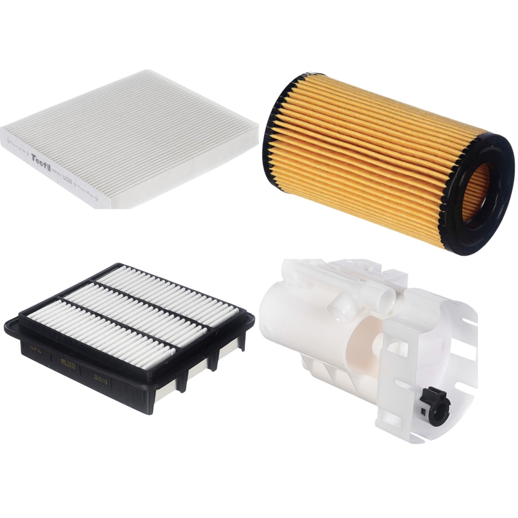 Kit Filtro de Ar, Combustível, Óleo e Ar Condicionado - Tecfil - ACP974 / ARL2333 / FBT2363 / PEL114