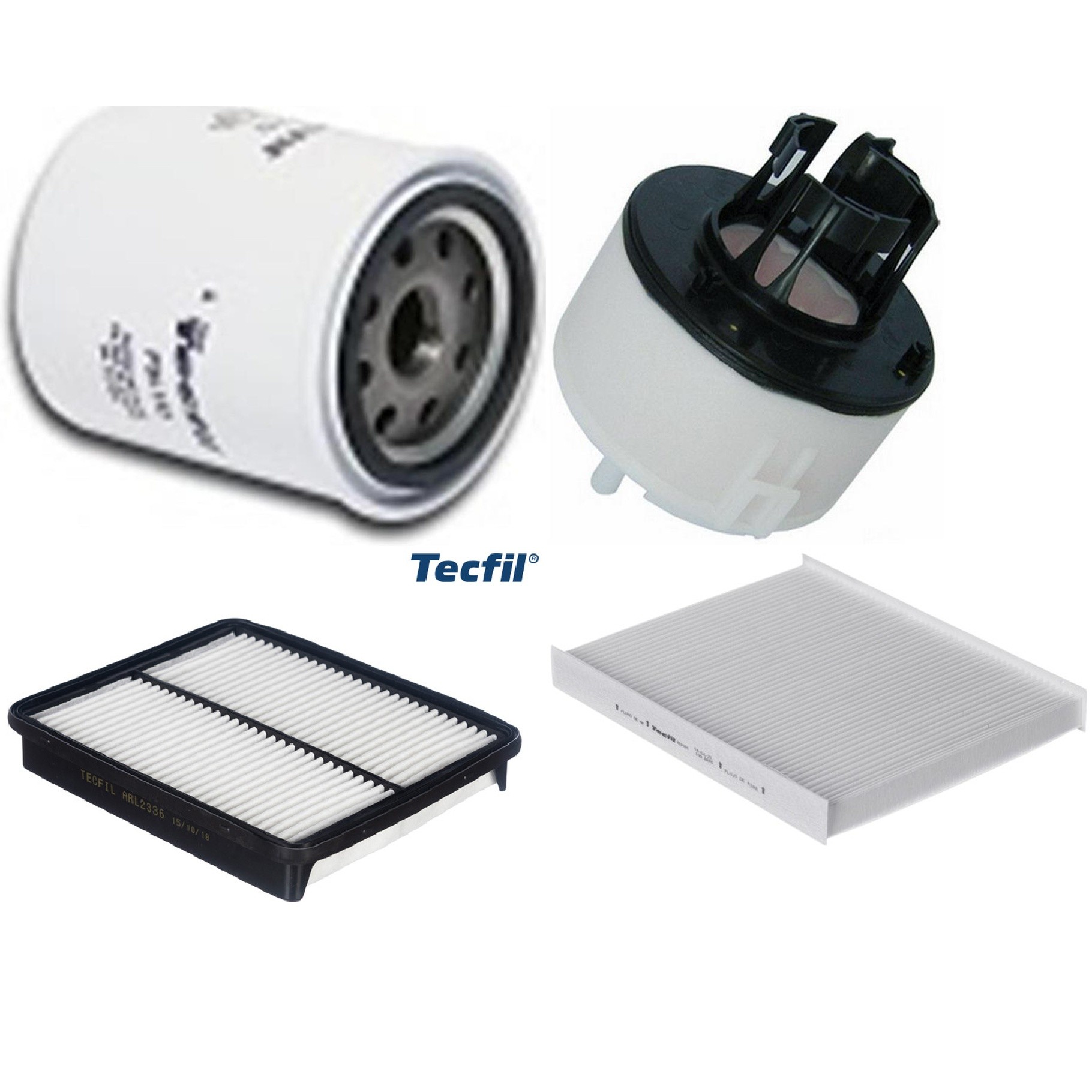 Kit Filtros de Ar do Motor, Óleo, Cabine e Combustível - Tecfil - ACP981 / ARL2336 / FBT2365 / PSL152