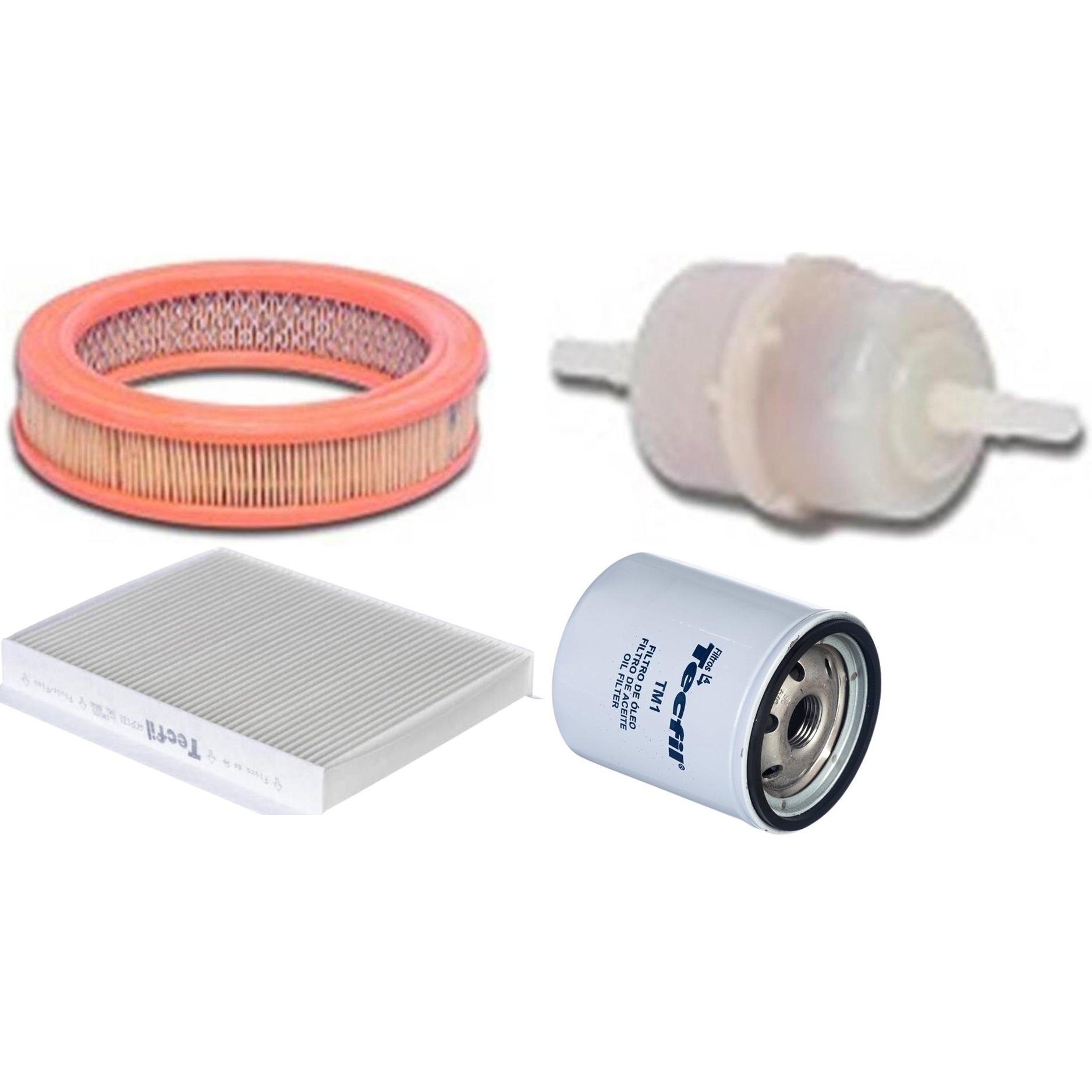 Kit Filtros de Ar do Motor, Óleo, Cabine e Combustível - Tecfil - ACP131 / AR2147 / GU86 / PSL34M-(TM1)