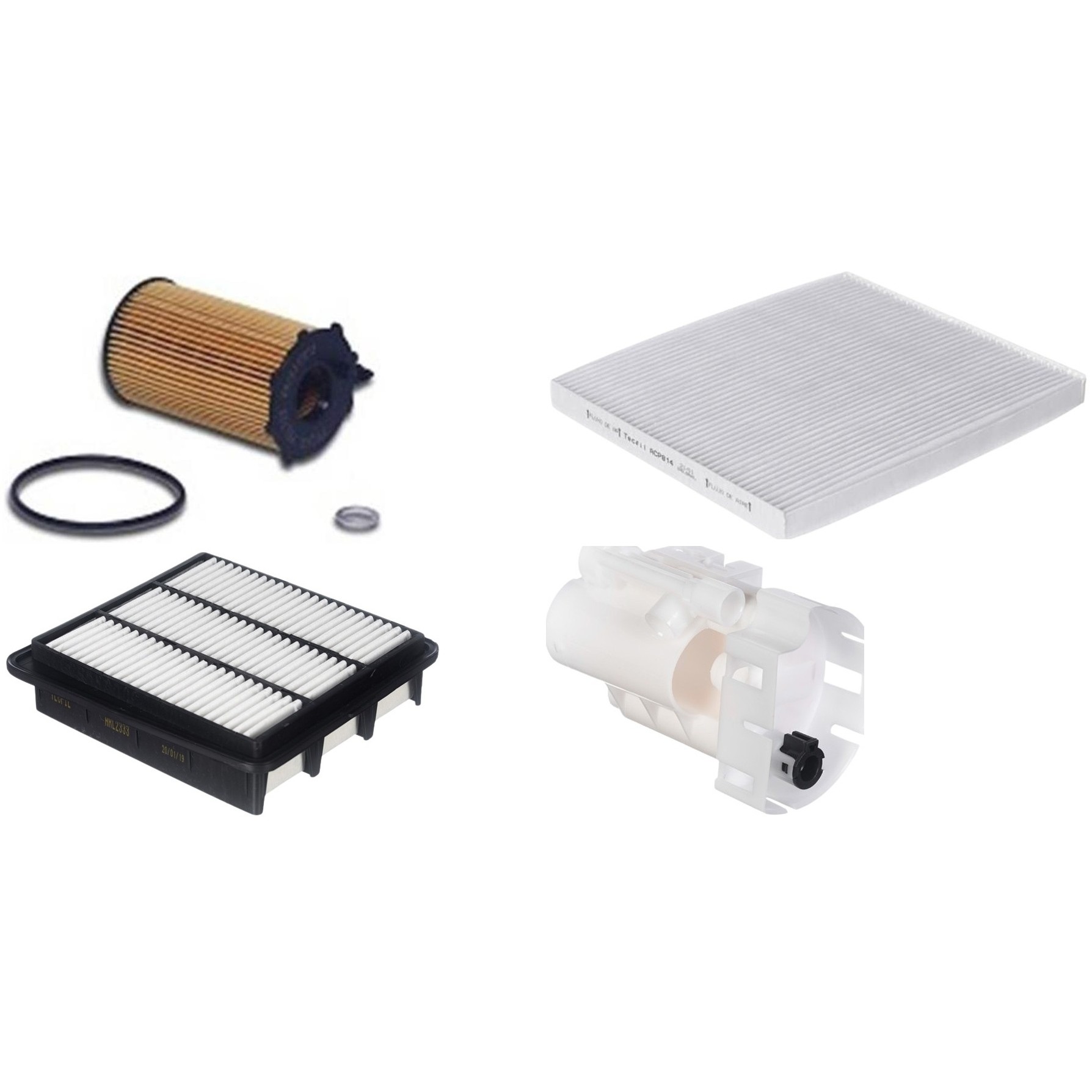 Kit Filtro de Ar, Combustível, Óleo e Ar Condicionado - Tecfil - ACP814 / ARL2333 / FBT2363 / PEL722