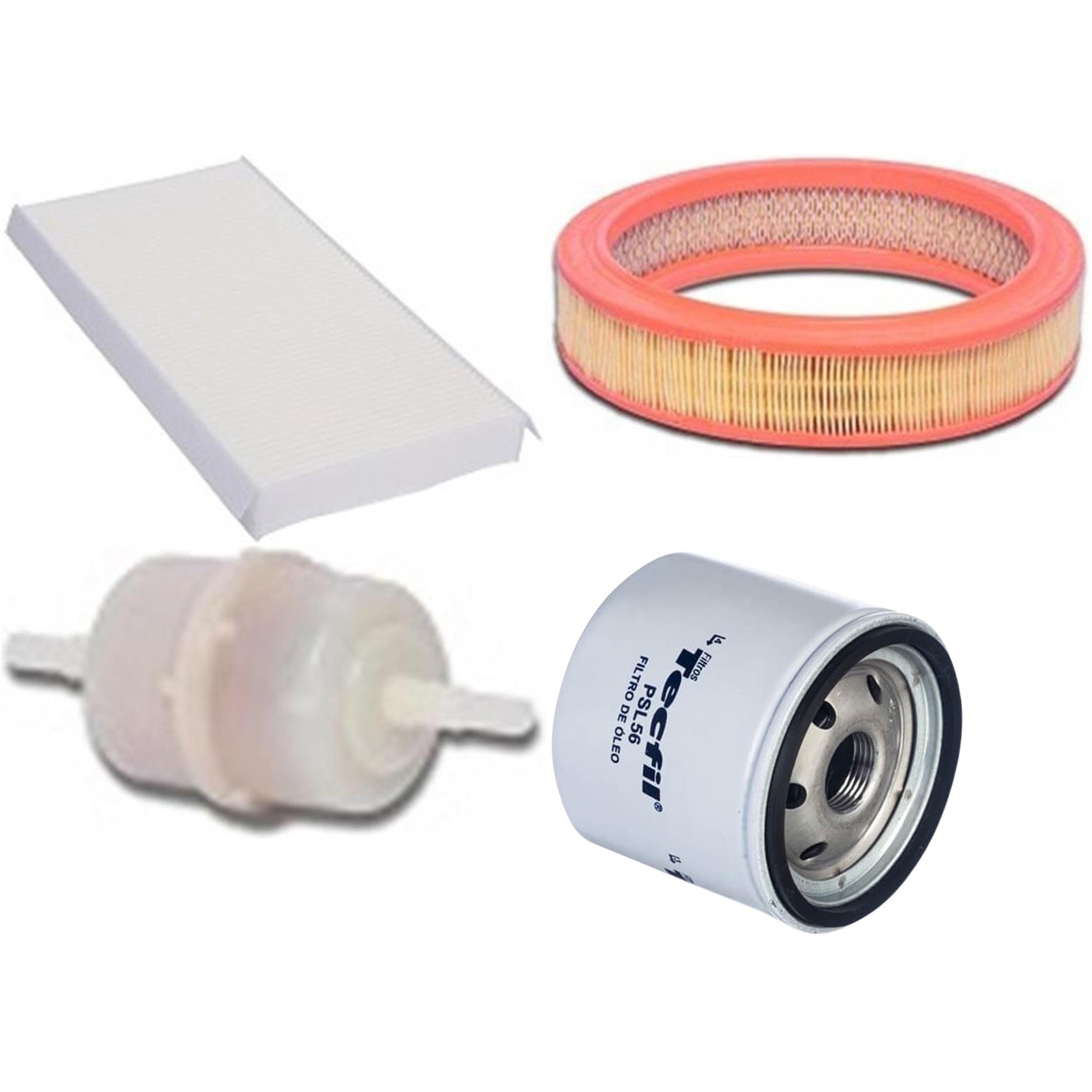 Kit Filtros de Ar do Motor, Óleo, Cabine e Combustível - Tecfil - ACP305 / AR9620 / GU86 / PSL56