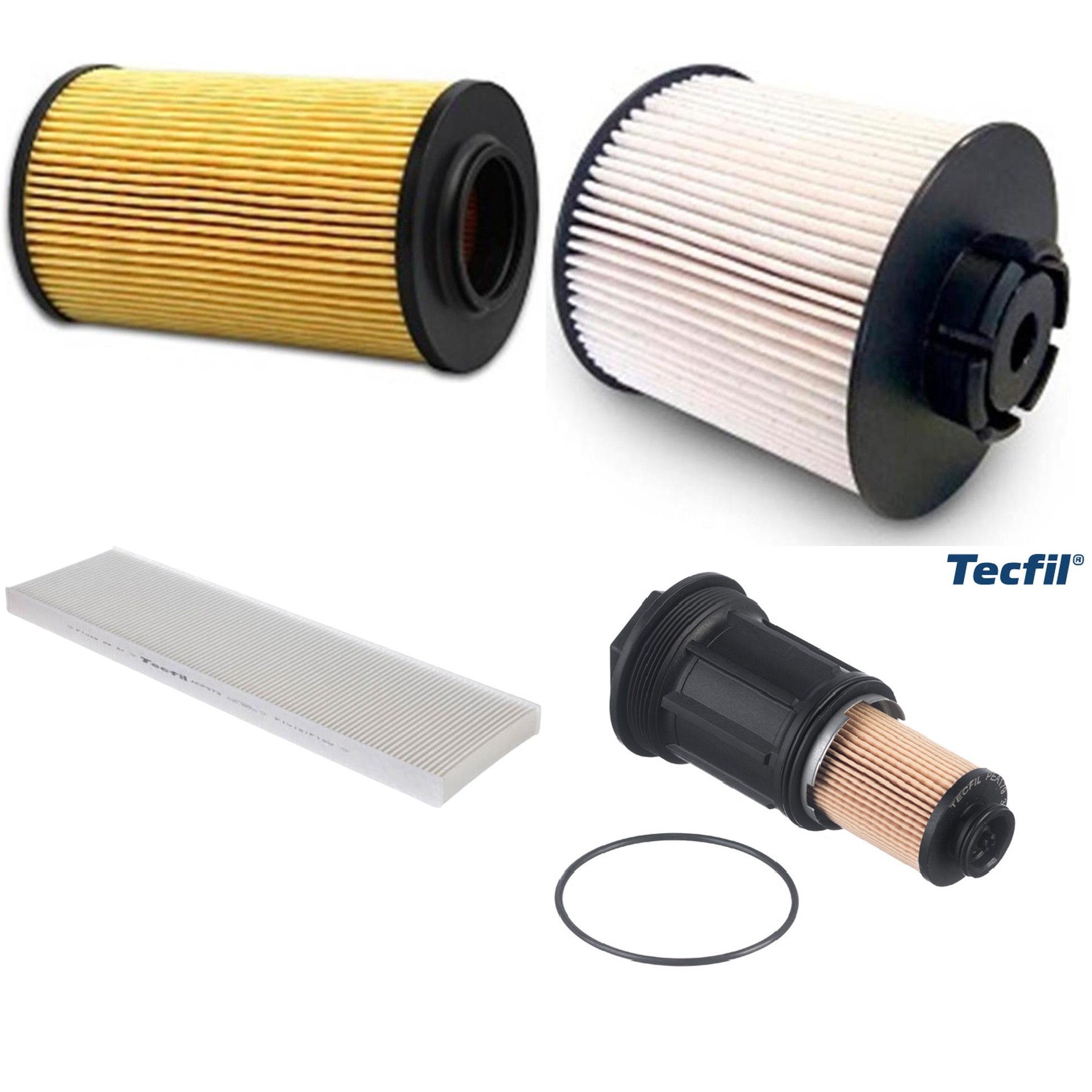 Kit Filtros de Ar do Motor, Óleo, Cabine e Combustível - Tecfil - ACP973 / PEA179 / PEC3022 / PEL2003
