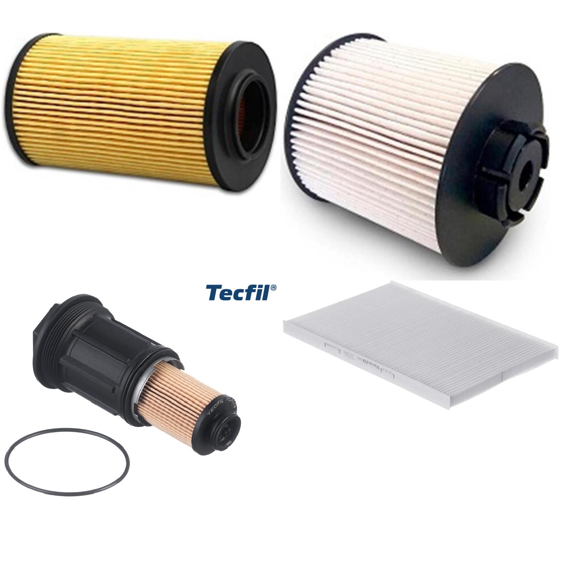 Kit Filtros de Ar do Motor, Óleo, Cabine e Combustível - Tecfil - ACP964 / PEA179 / PEC3022 / PEL2003