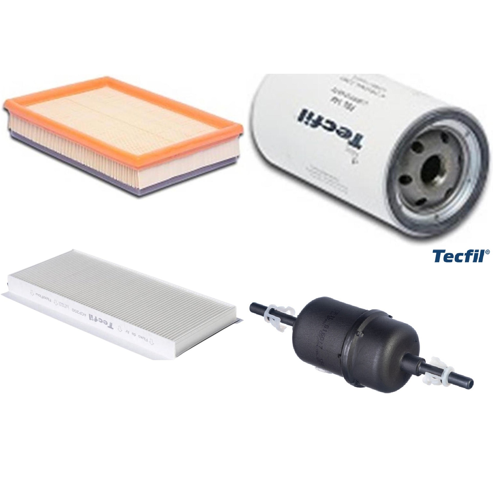Kit Filtros de Ar do Motor, Óleo, Cabine e Combustível - Tecfil - ACP200 / ARL9603 / GI60/7 / PSL144