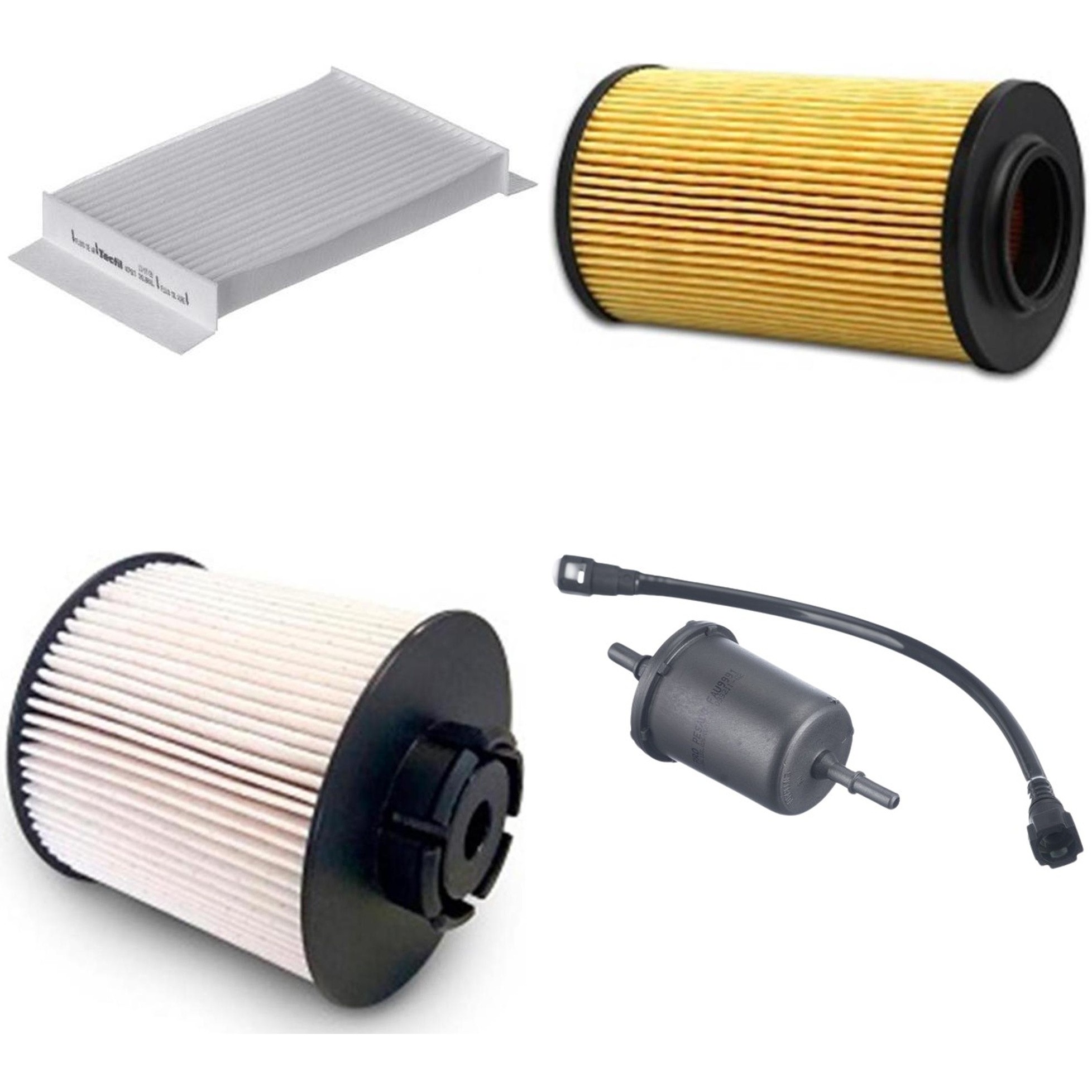 Kit Filtros de Ar do Motor, Óleo, Cabine e Combustível - Tecfil - ACP603 / FAU9991 / PEC3022 / PEL2003