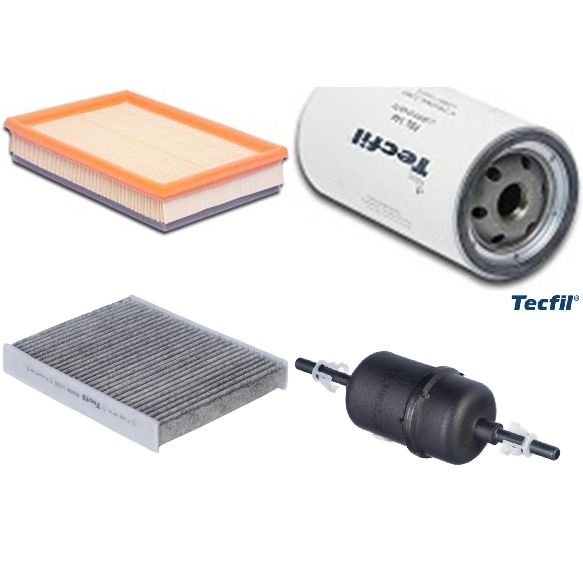 Kit Filtros de Ar do Motor, Óleo, Cabine e Combustível - Tecfil - ACA202 / ARL9603 / GI60/7 / PSL144