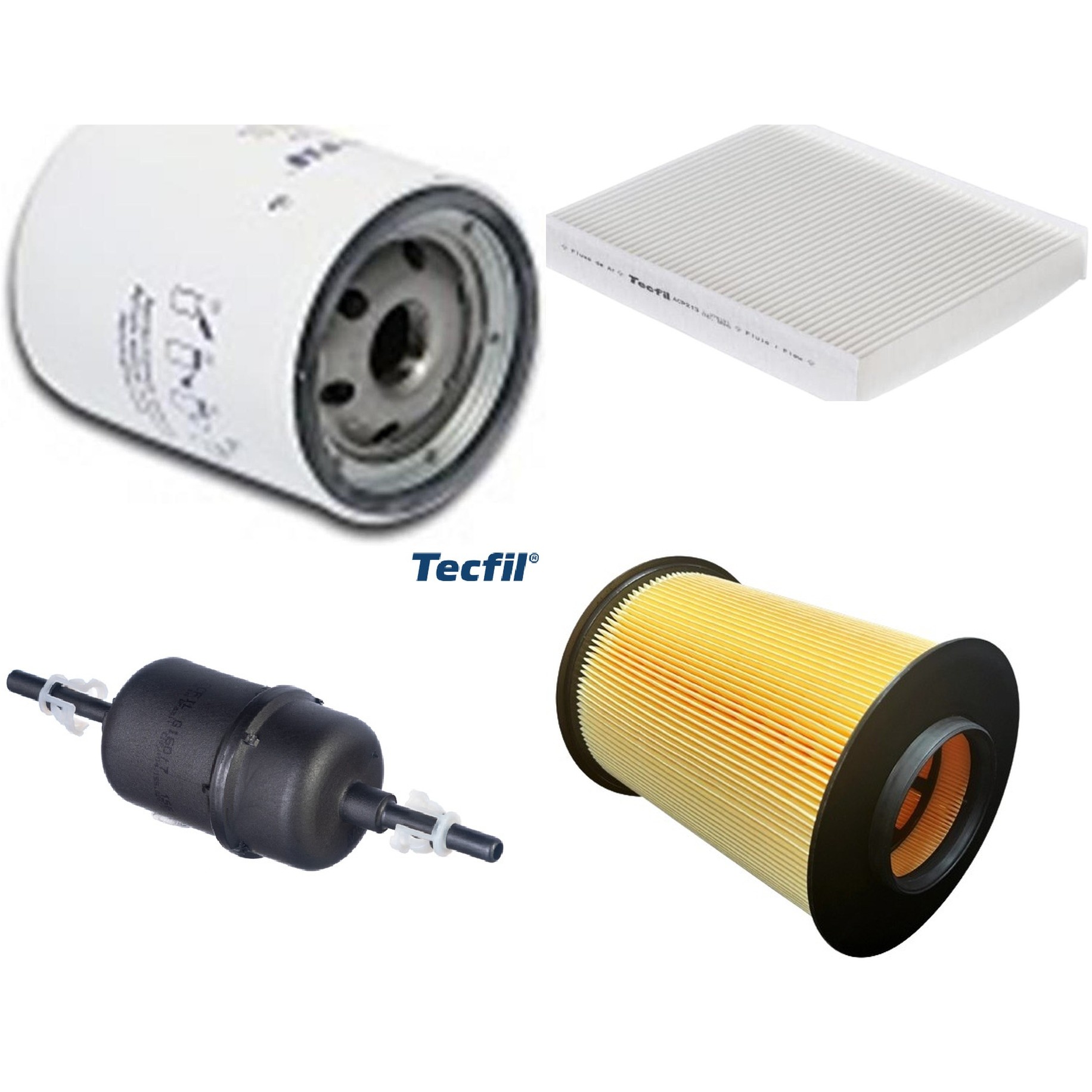 Kit Filtros de Ar do Motor, Óleo, Cabine e Combustível - Tecfil - ACP213 / ARS5196/1 / GI60/7 / PSL147