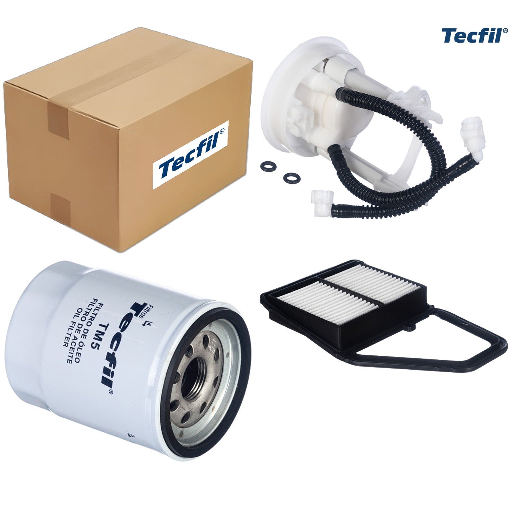 Kit Filtros de Ar do Motor, Óleo, Cabine e Combustível - Tecfil - ACP703/9 / ARL1032 / FBT2361 / PSL55M-(TM5)