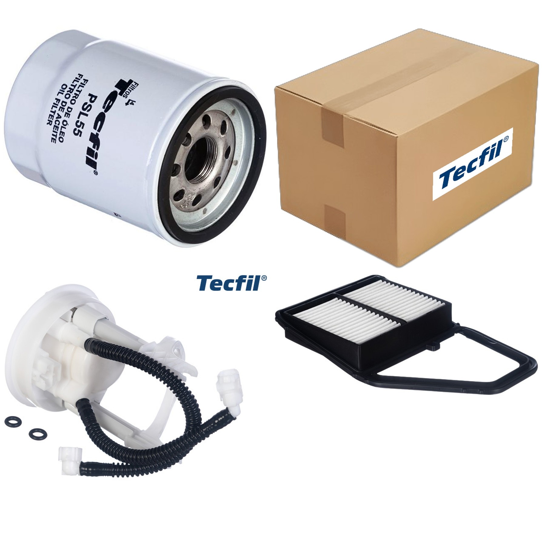 Kit Filtros de Ar do Motor, Óleo, Cabine e Combustível - Tecfil - ACP703/9 / ARL1032 / FBT2361 / PSL55