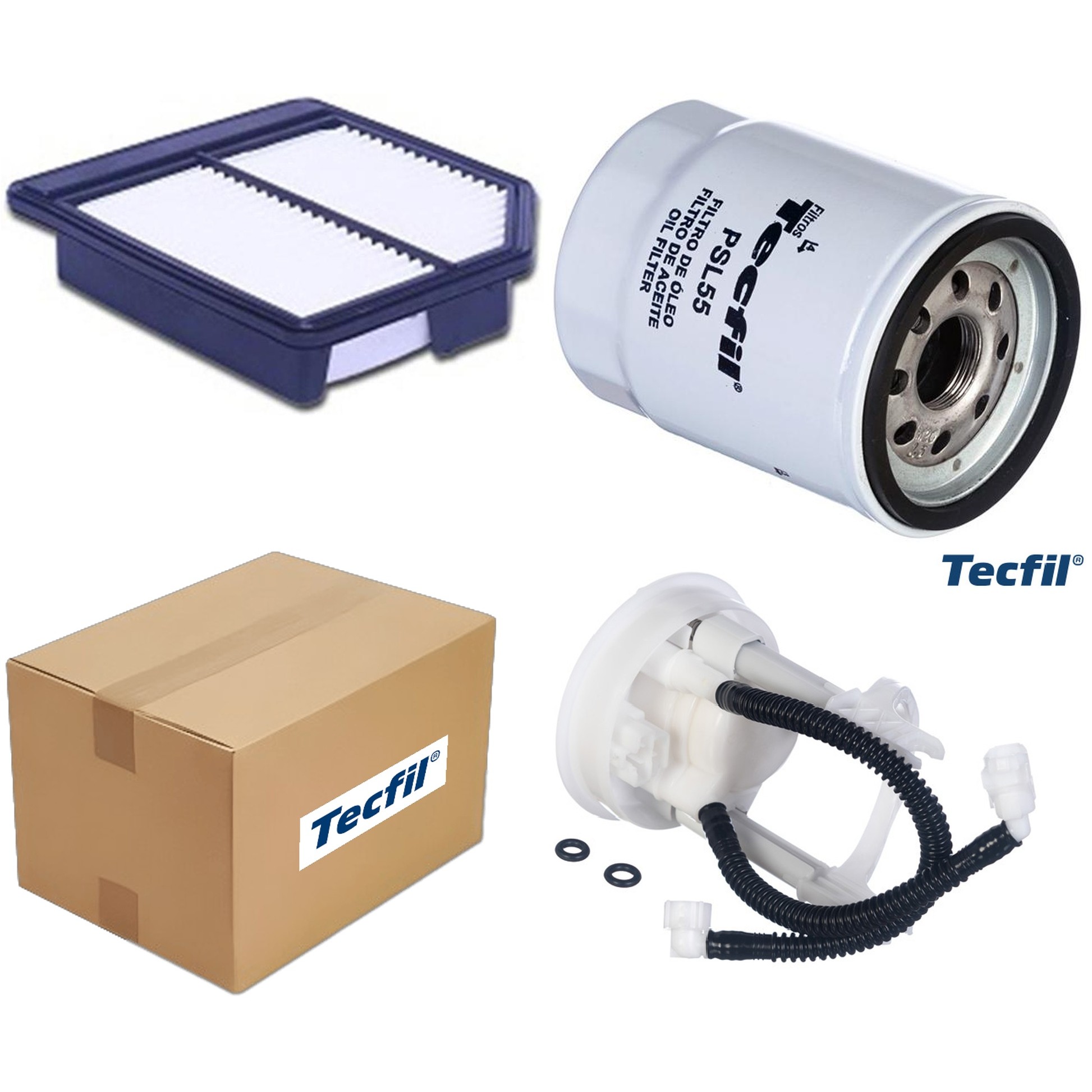Kit Filtros de Ar do Motor, Óleo, Cabine e Combustível - Tecfil - ACP703/9 / ARL1034 / FBT2361 / PSL55